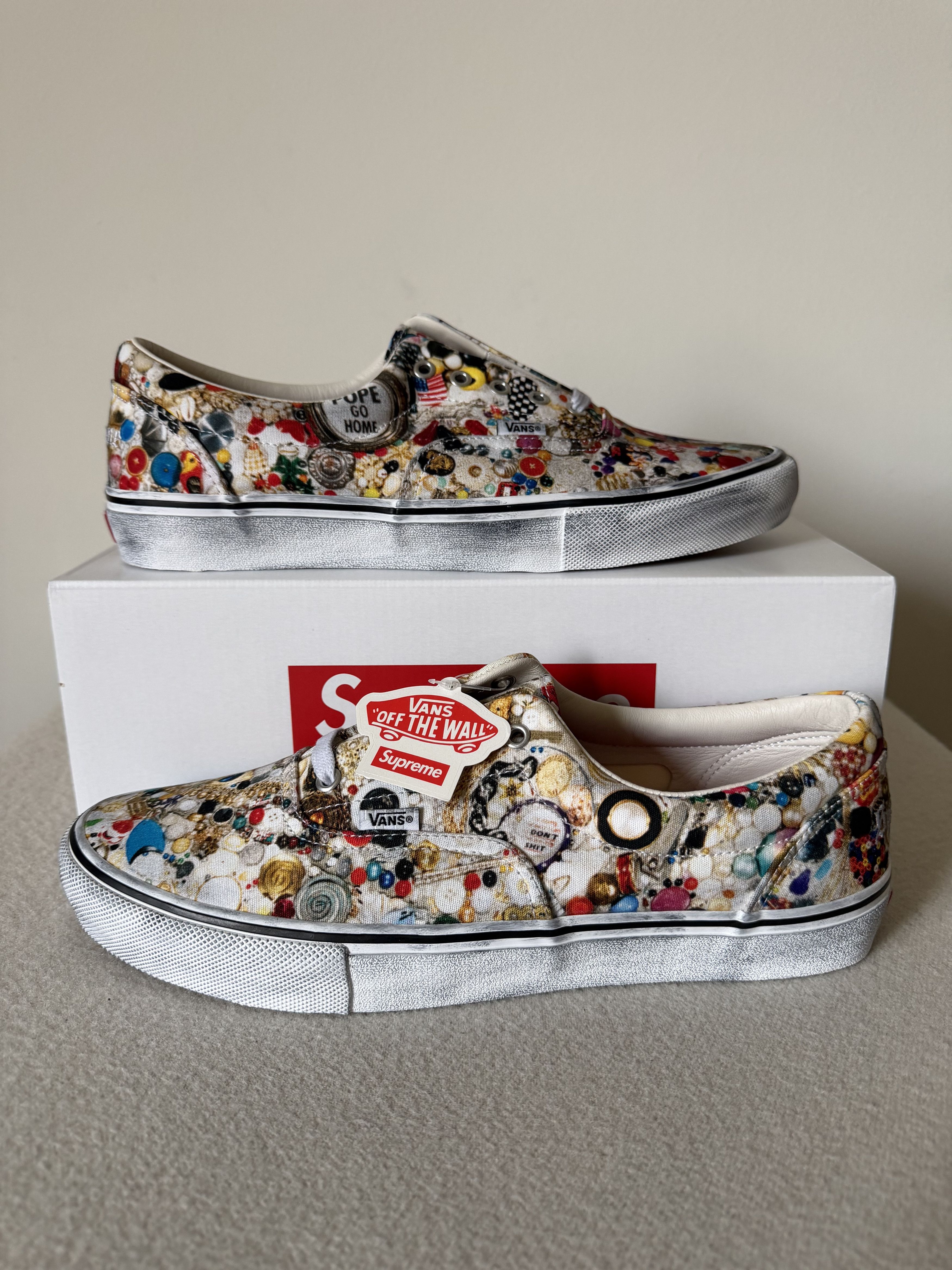 Supreme × Vans Supreme Vans Skate Era Mike Kelley in White Size US 13 / EU 46 - 2 Thumbnail