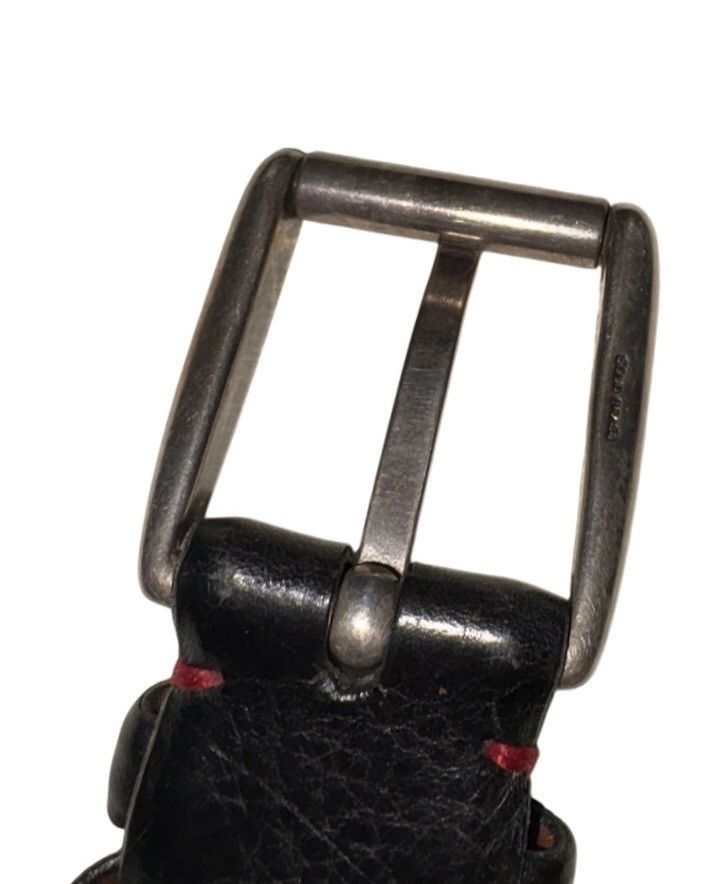 Vintage European Tumbled Calfskin Leather Belt Size 36 - 8 Thumbnail