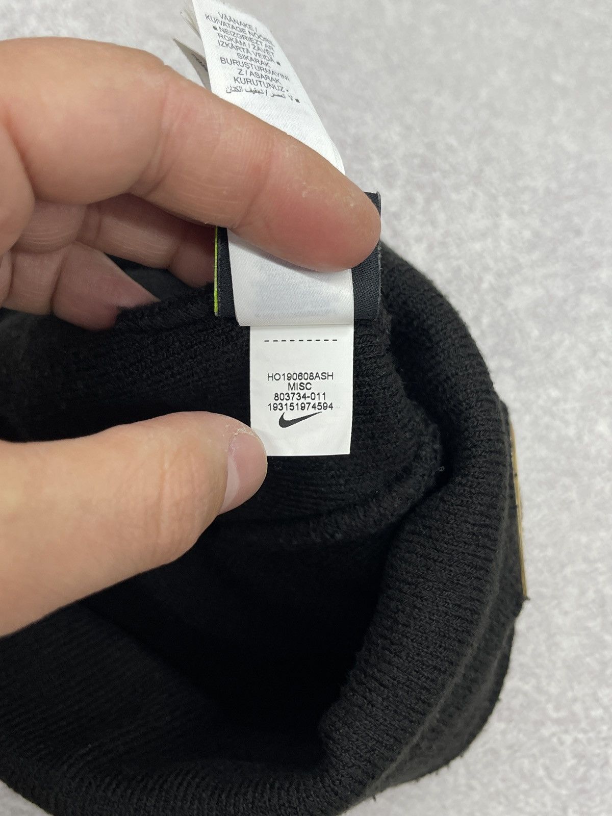 Nike Mens Nike Swoosh Beanie Hat Black Drill Y2K TECH ACG Size ONE SIZE - 7 Thumbnail