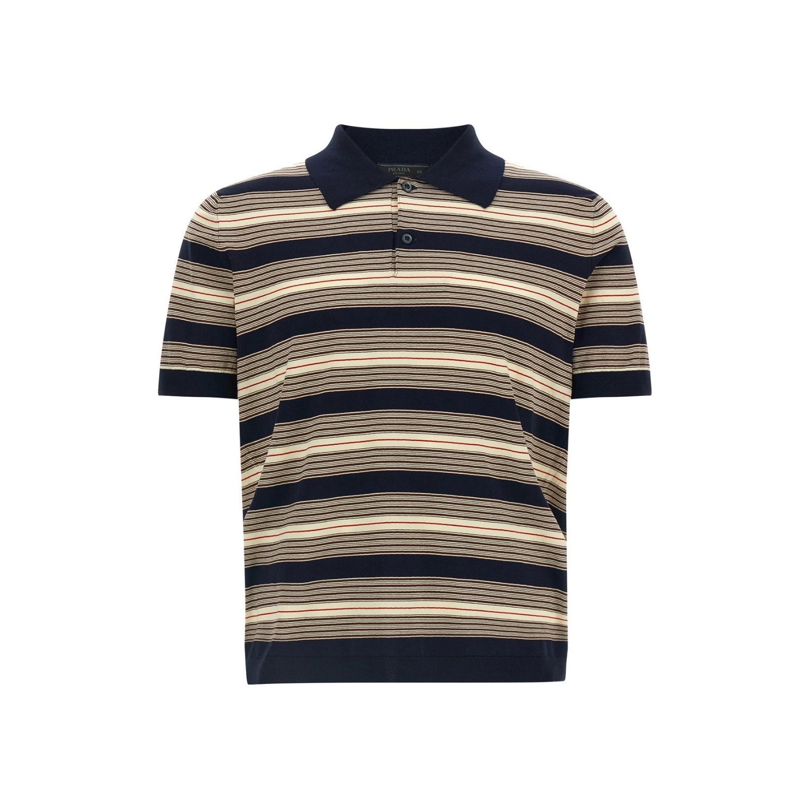Prada PRADA Multicolor Striped Polo Shirt New & Authentic (Men's s Size US M / EU 48-50 / 2 - 1 Thumbnail