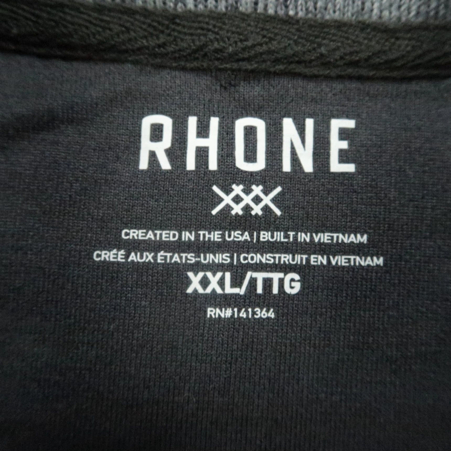 Rhone Pullover Men 2XL Gray Commuter 1/4 Zip Performance Long Sleeve Shirt Casual Athletic Closeout