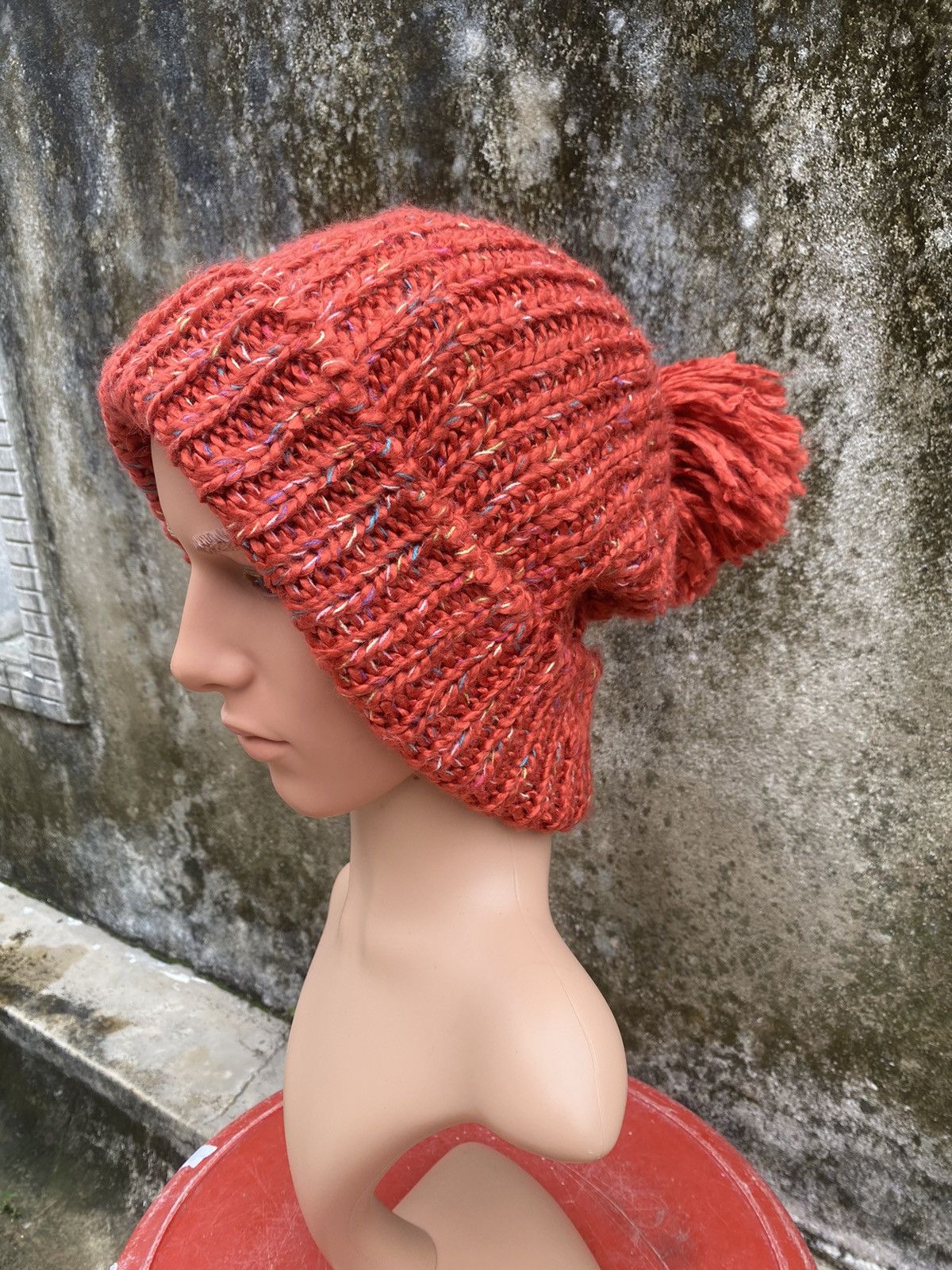 Japanese Brand Amina Knitted Beanie Hat Size ONE SIZE - 3 Thumbnail