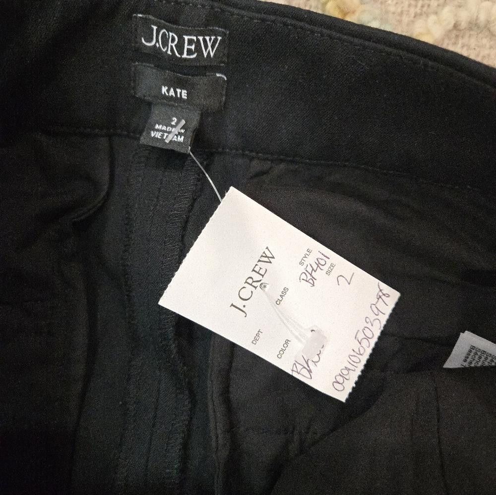 J Crew Kate Straight-Leg Pant in Bi-Stretch Cotton Blend