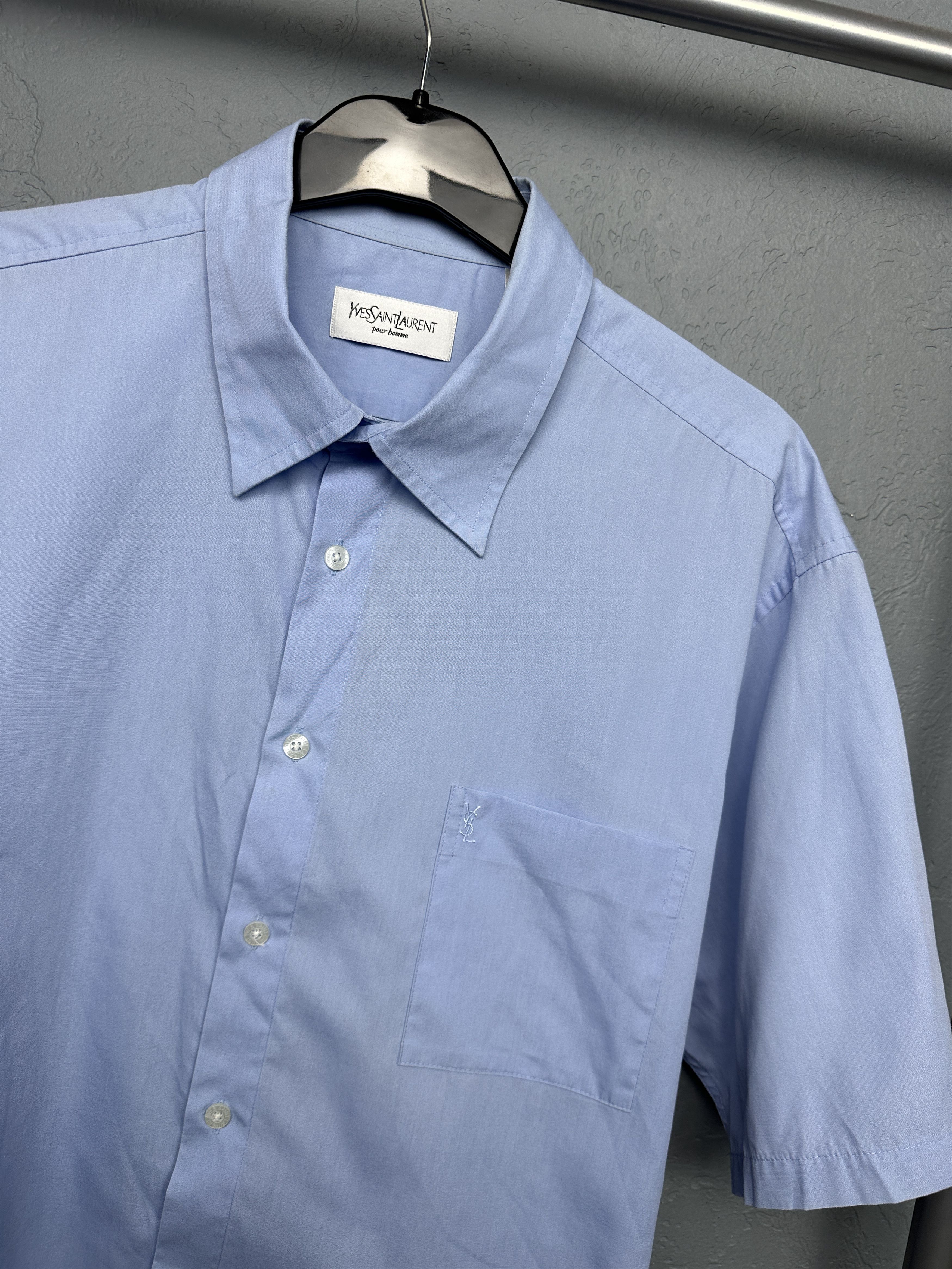 Yves Saint Laurent Yves Saint Laurent YSL Mens Short Sleeve Shirt Size US XL / EU 56 / 4 - 2 Thumbnail
