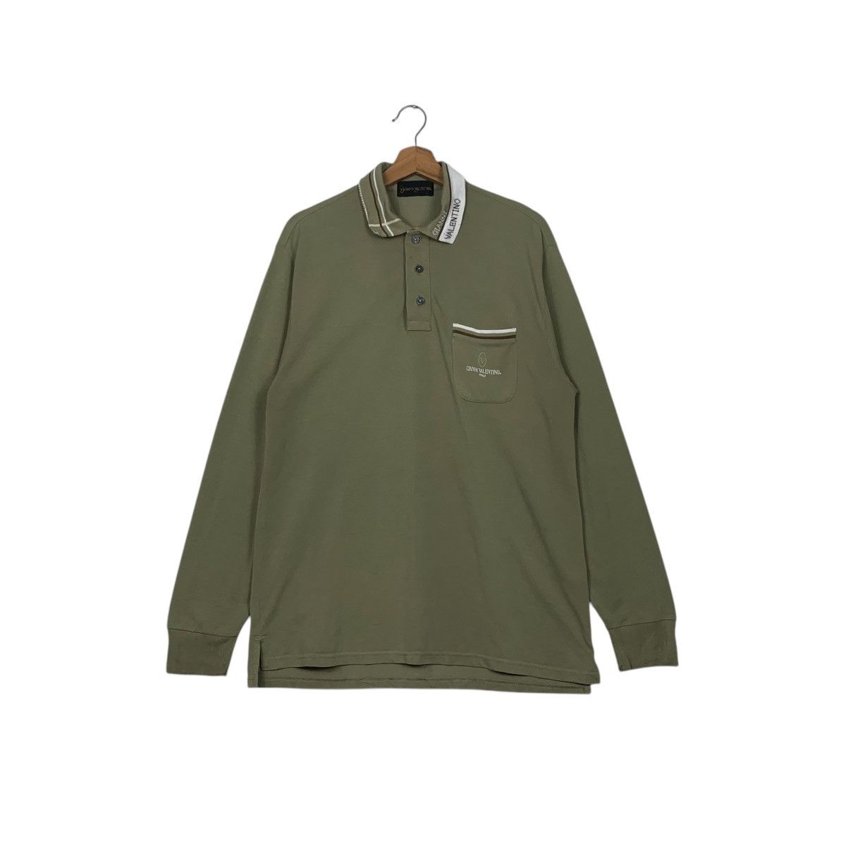 Gianni Valentino 90’s GIANNI VALENTINO Classic Long Sleeve Polos #2607-C117 Size US L / EU 52-54 / 3 - 1 Thumbnail