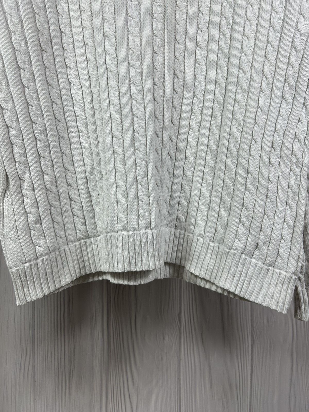 Lauren Ralph Lauren Lauren Ralph Lauren Cable Knit Hype White Sweater Size XL Size XL / US 12-14 / IT 48-50 - 4 Thumbnail