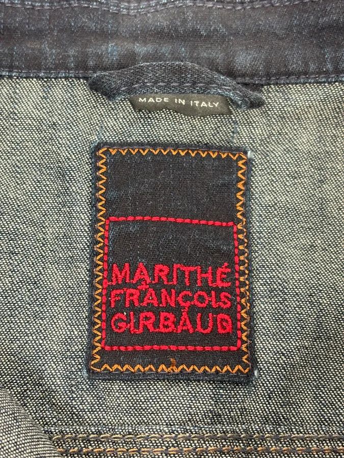 Marithe + Francois Girbaud 2000s Marithé + François Girbaud Navy Signature Brut Denim Jacket Size M / US 6-8 / IT 42-44 - 10 Thumbnail