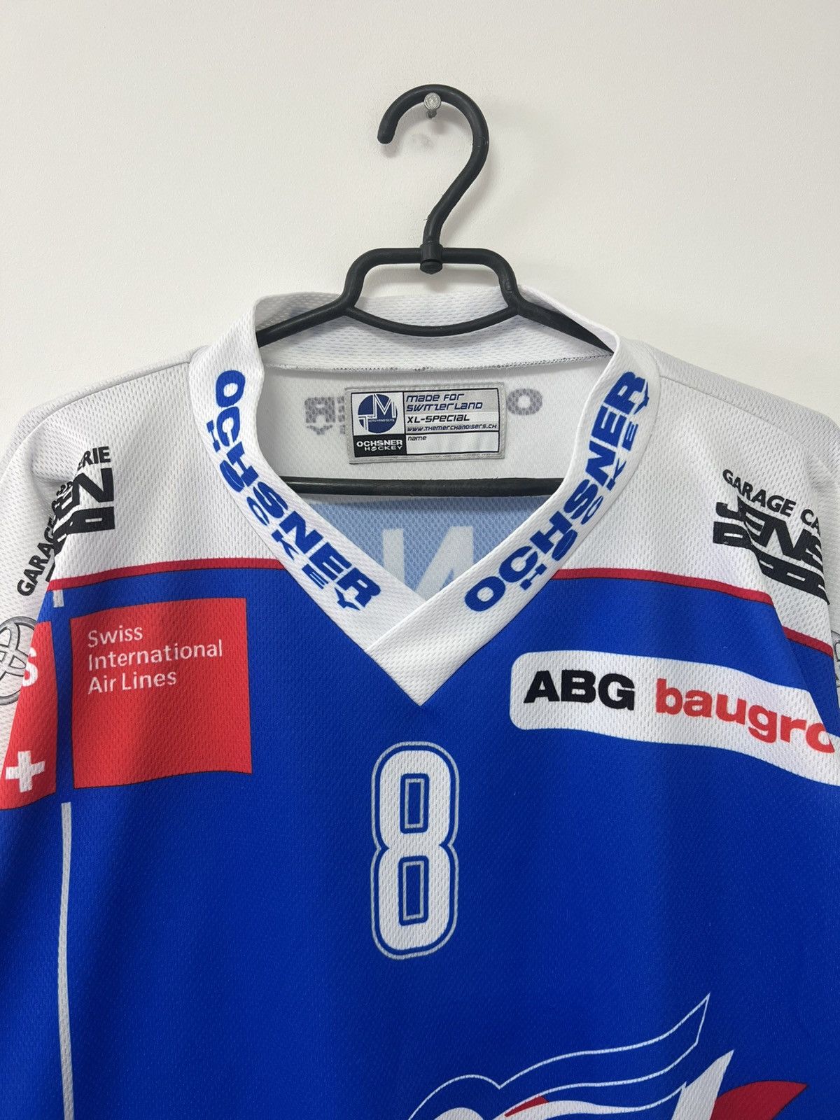 Vintage Vintage Kloten Flyers Player issue Hockey Jersey Mens sz XL Size US XL / EU 56 / 4 - 8 Thumbnail