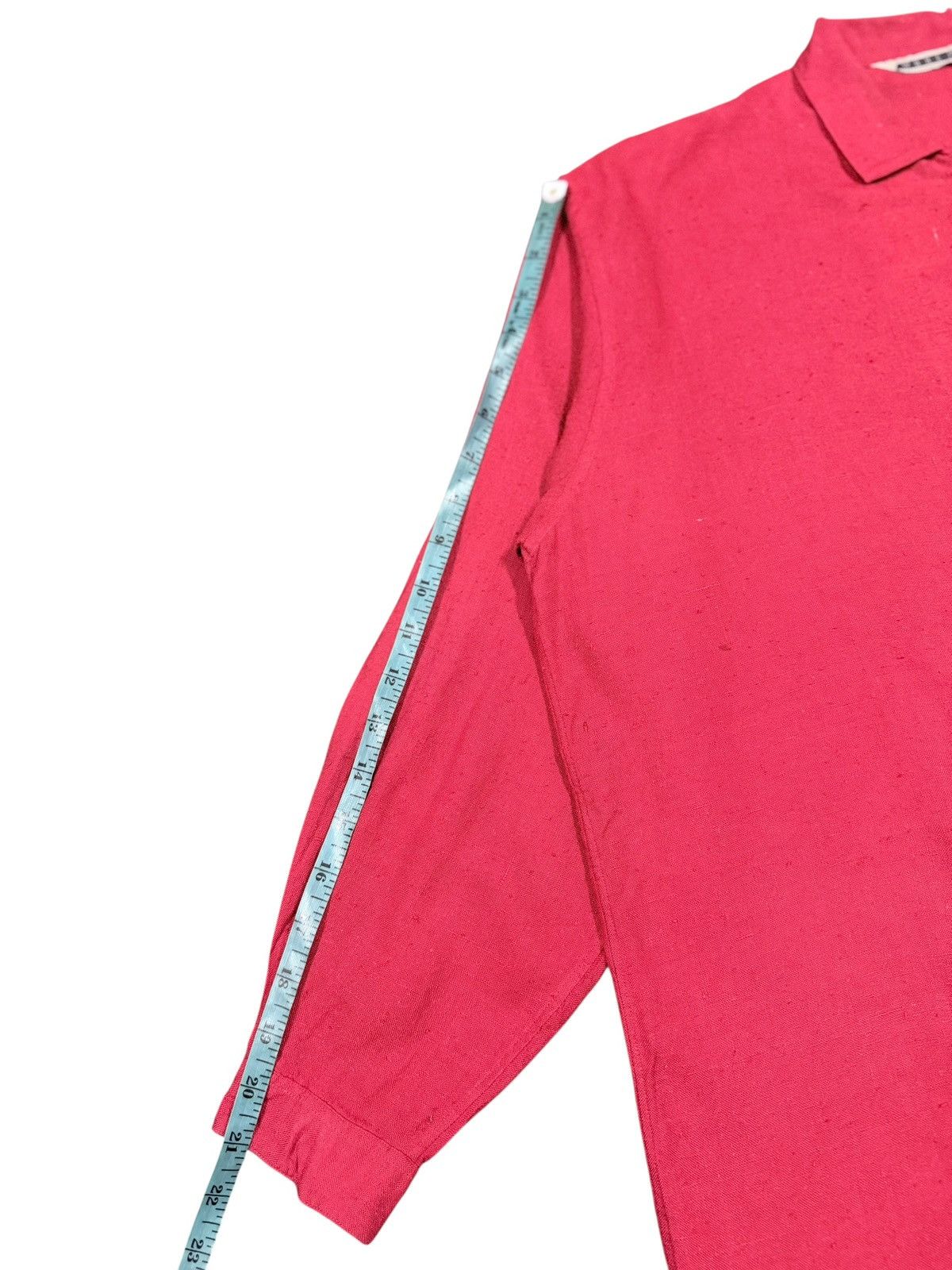 Yohji Yamamoto Vtg🔥80’s Workshop Yohji Yamamoto Cotton Linen Red Button Ups Size US XL / EU 56 / 4 - 18 Thumbnail