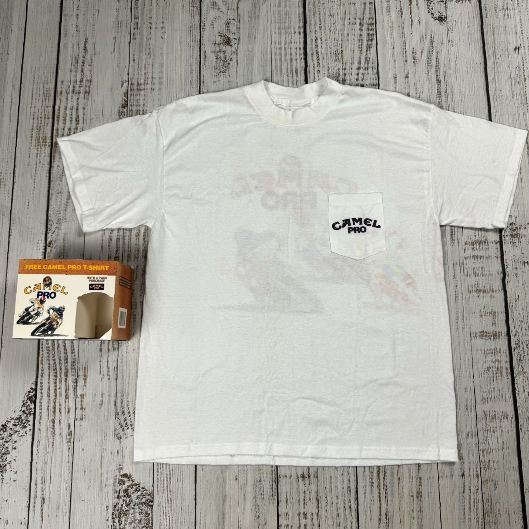 Camel VINTAGE Camel Pro T-Shirt Joe Camel Graphic Print 90s XL White Mens Size US XL / EU 56 / 4 - 2 Thumbnail