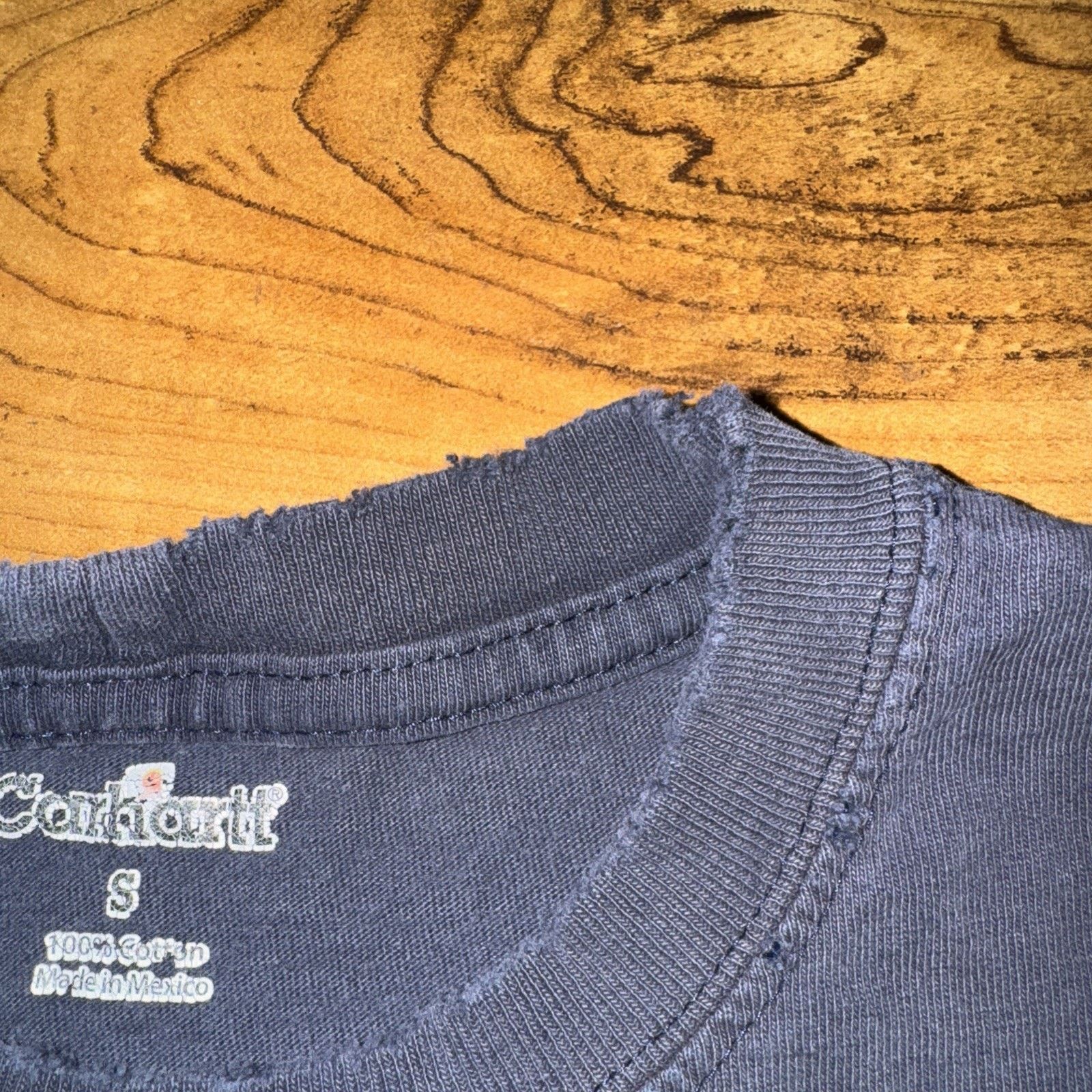 Carhartt × Vintage Carhartt Pocket T-Shirt Blue Small 19x28 Distressed Size US S / EU 44-46 / 1 - 6 Thumbnail