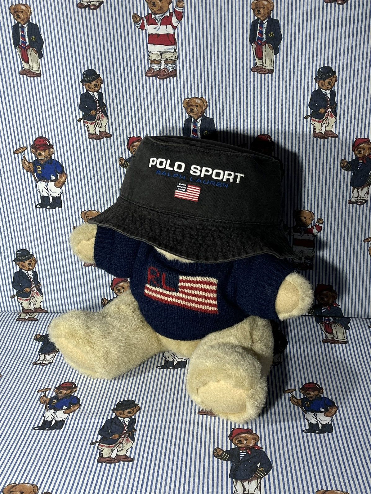 Polo Ralph Lauren × RRL Ralph Lauren × Ralph Lauren Bucket Polo Sport Spell Out OG Vintage Size ONE SIZE - 1 Thumbnail