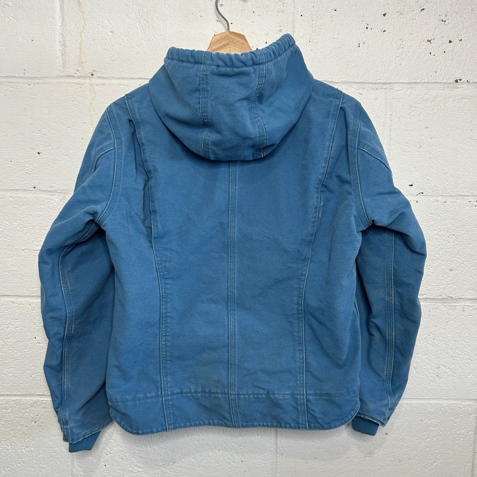 Carhartt Y2K Carhartt Sherpa-Lined Hooded Detroit Jacket “Blue Topaz” Size S / US 4 / IT 40 - 2 Thumbnail