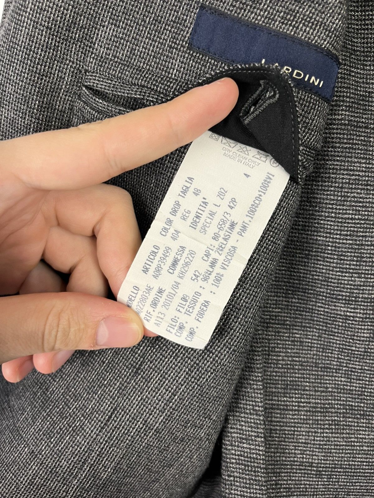 Lardini Lardini Luxury Classic Wool Blazer Jacket Made in Italy Size 38R - 10 Thumbnail