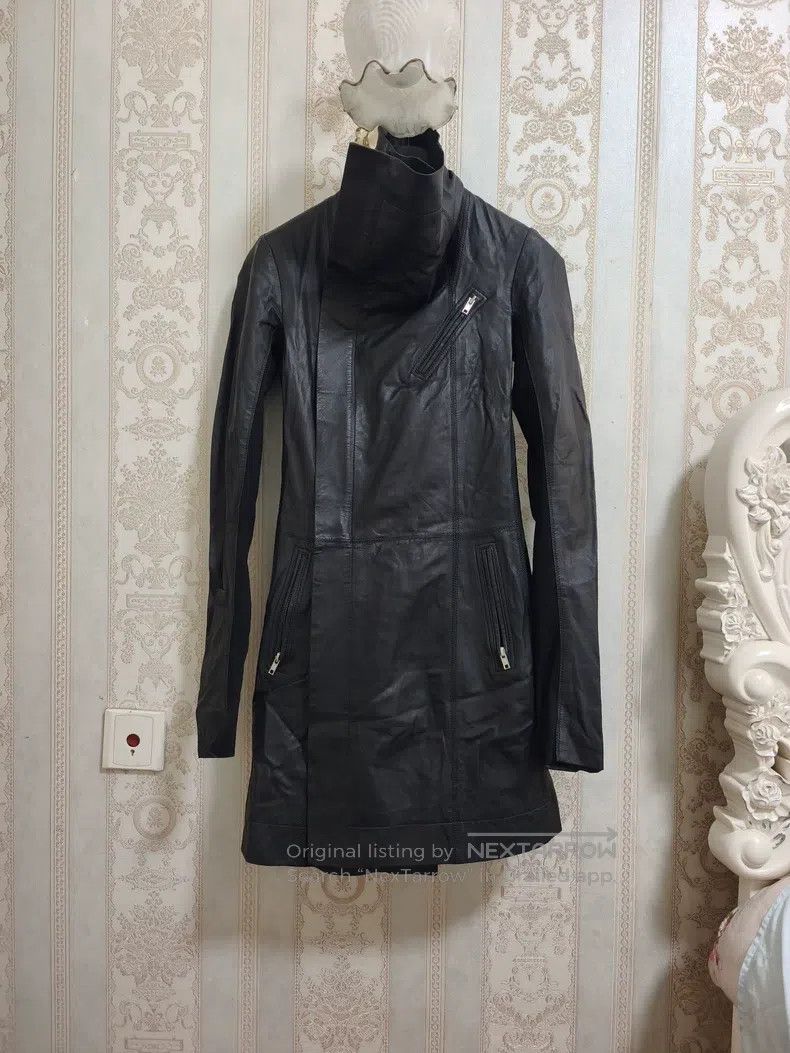 Rick Owens Rick Owens Black Leather Long Jacket Size XS / US 0-2 / IT 36-38 - 3 Thumbnail