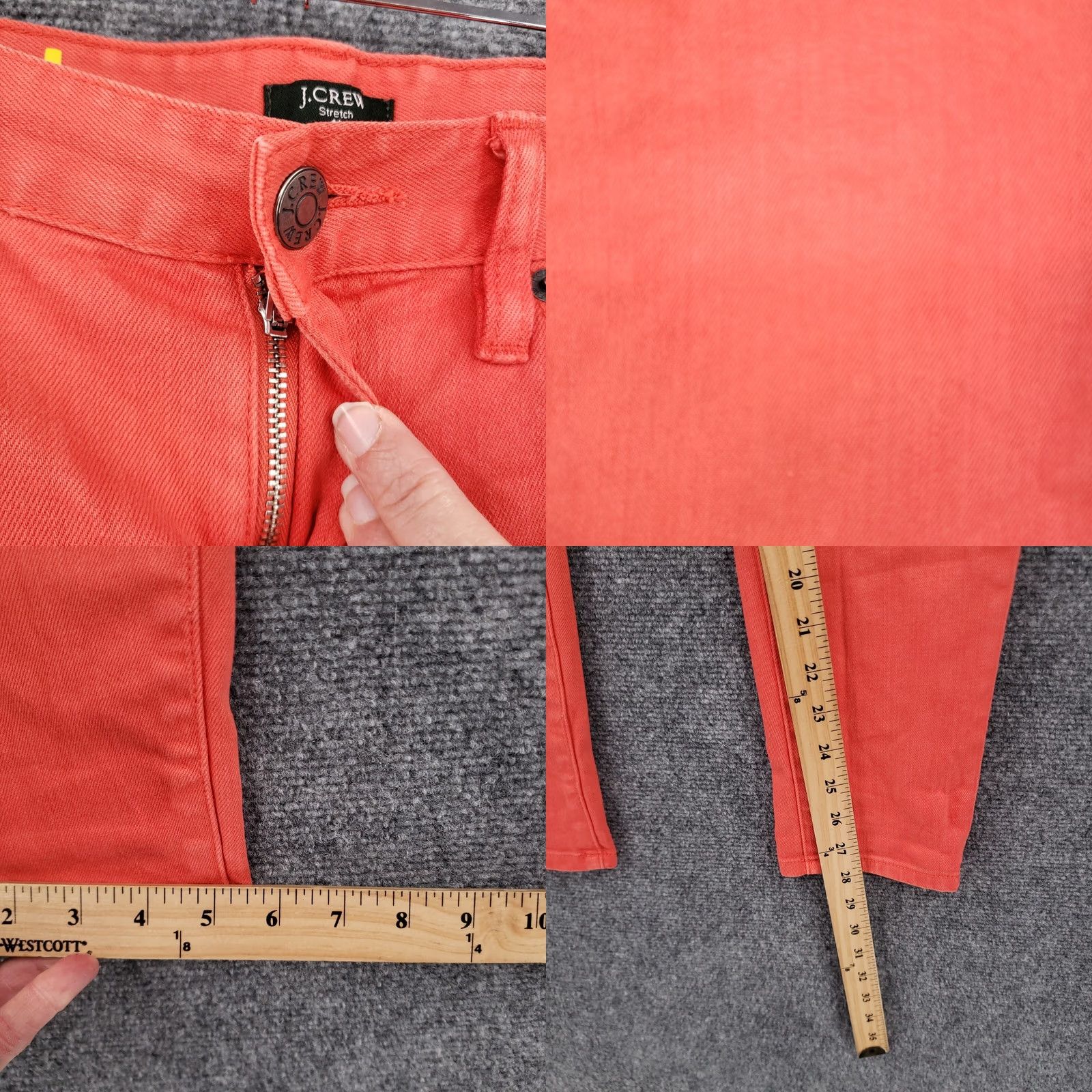 J.Crew J.Crew Jeans Women 26 Low Rise Toothpick Ankle Low Rise Medium Wash Orange Denim Jeans Women 26 Orange Denim Size 26" / US 2 / IT 38 - 8 Thumbnail