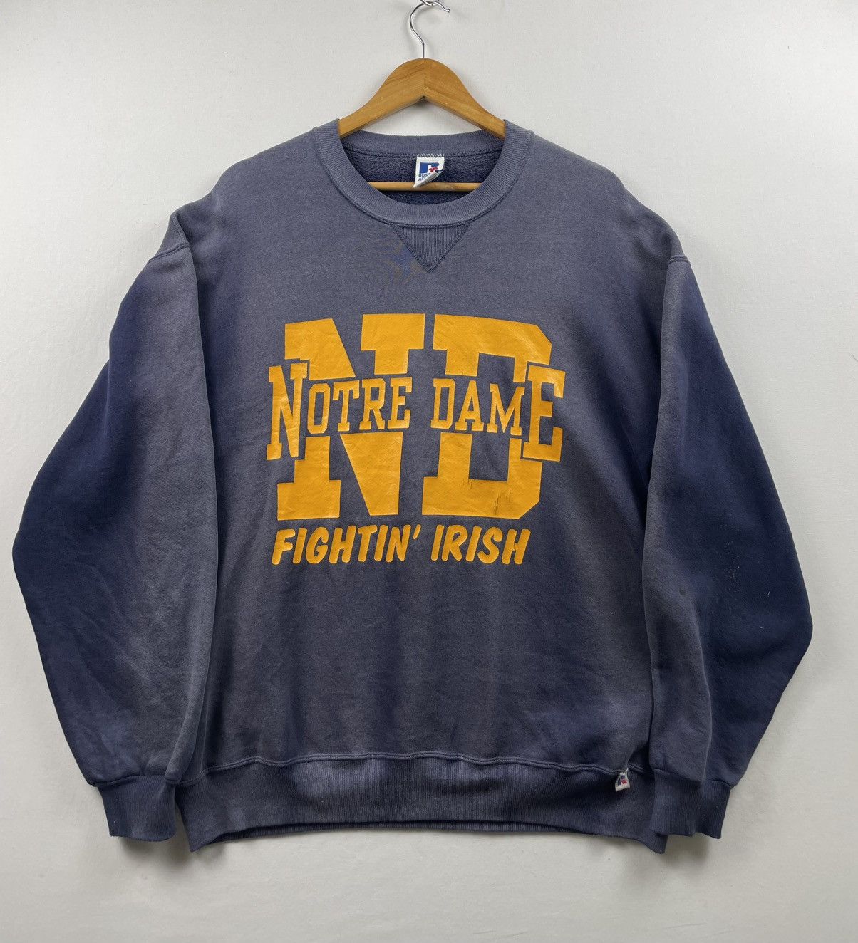 Vintage Rare Vintage Sunfaded University Sweashirt ta by RUSSELL Size US XL / EU 56 / 4 - 1 Thumbnail