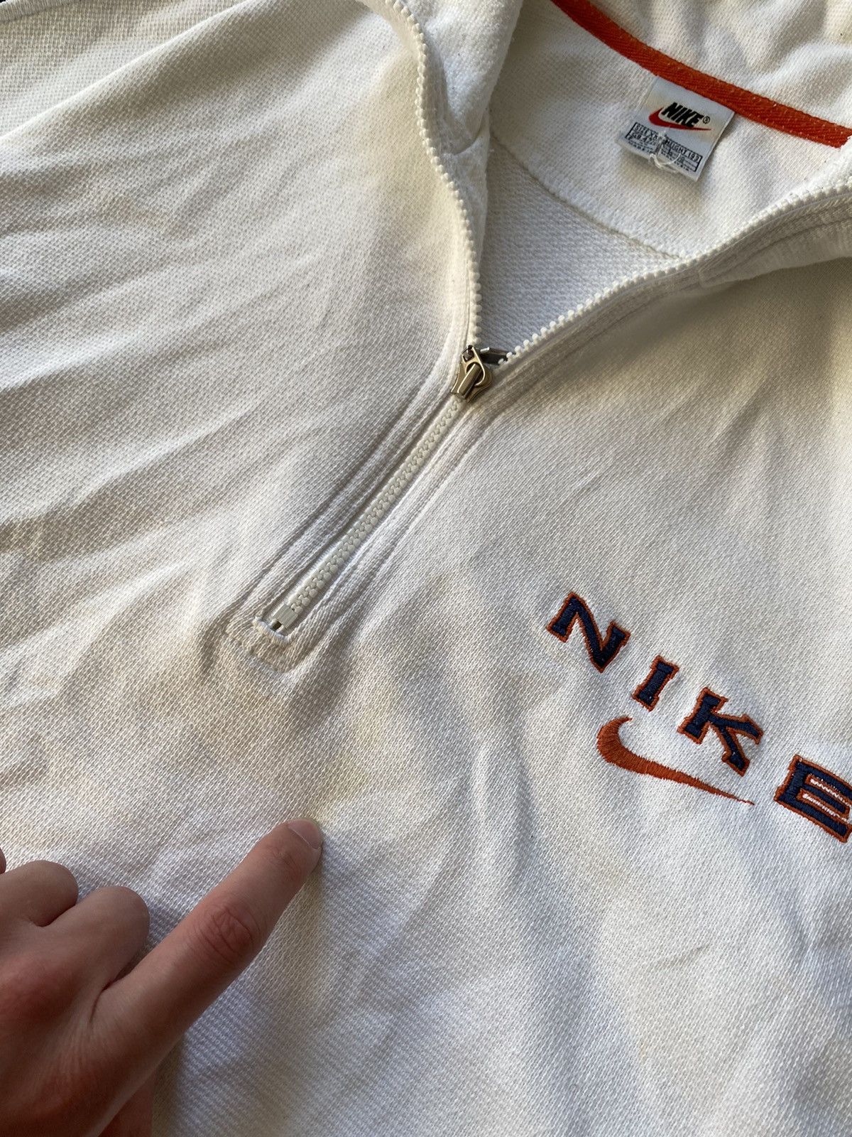 Nike Nike Vintage Track Top Jacket Zip Hoodie Boxy Big Logo Japan Size US XL / EU 56 / 4 - 10 Thumbnail