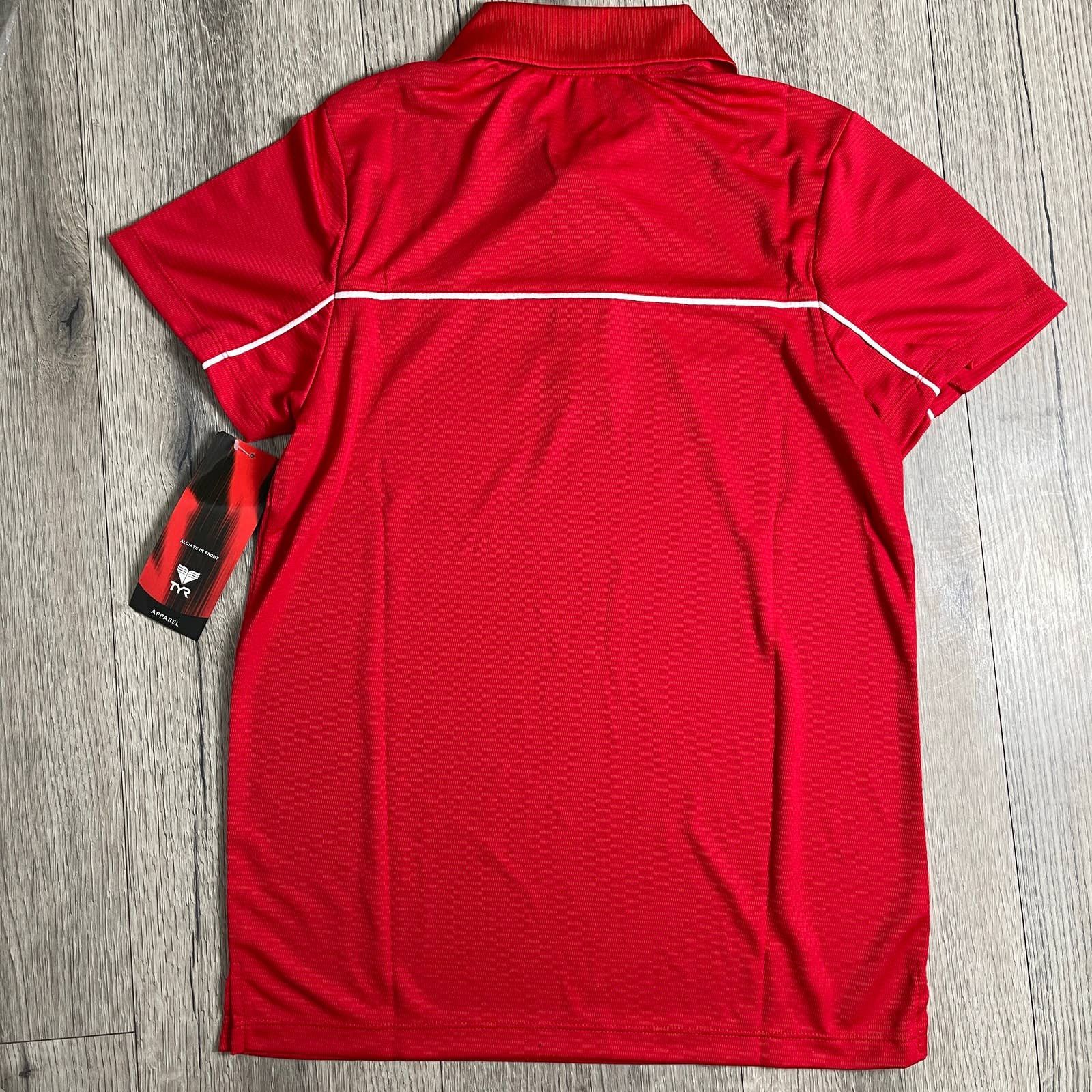 Other TYR Apparel Tech Polo Shirt - Red Textured Size Large - $44 Size US L / EU 52-54 / 3 - 2 Thumbnail