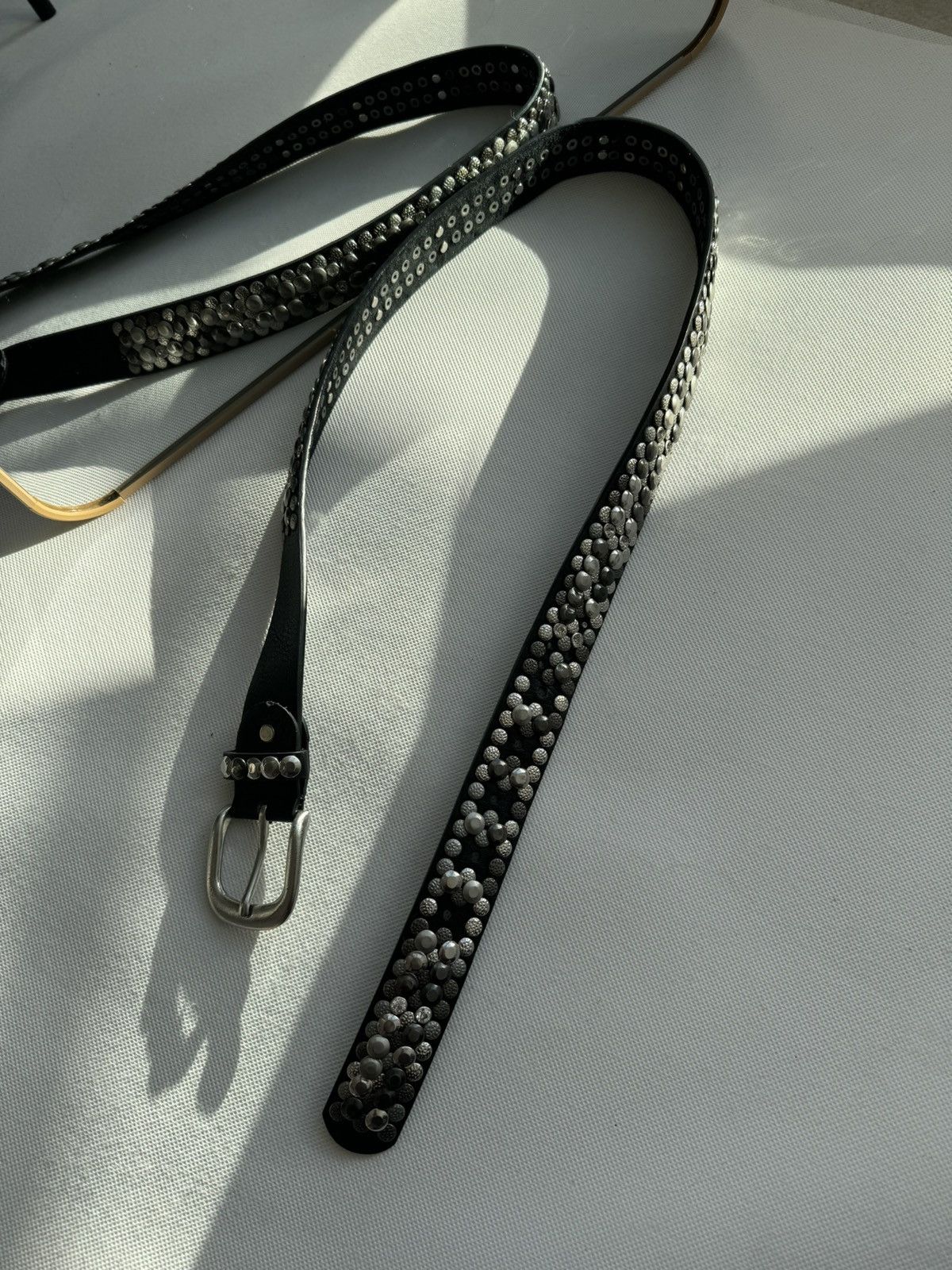 Hysteric Glamour × Japanese Brand Vintage Belts Y2K Rhinestones Punk leather belt Japanese Size ONE SIZE - 12 Thumbnail