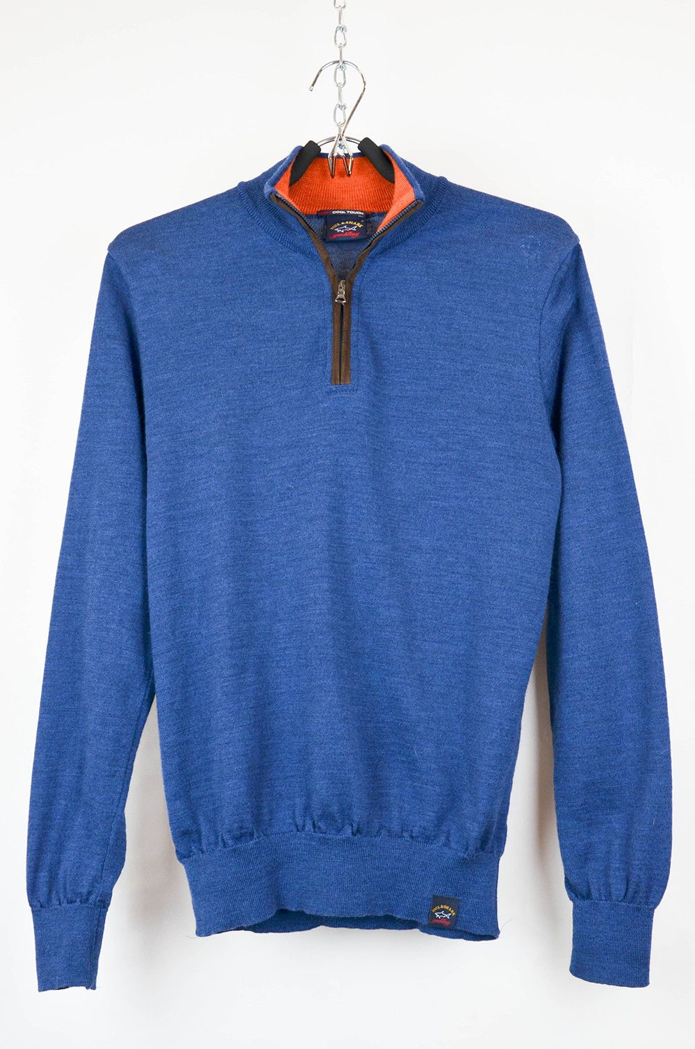Paul & Shark PAUL & SHARK Wool Blue Quarter-Zip Sweater - M Size US M / EU 48-50 / 2 - 1 Thumbnail
