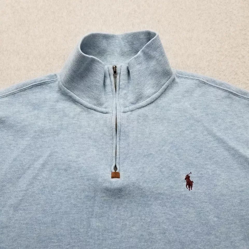 Polo Ralph Lauren Polo Ralph Lauren Sweater Mens Large Pullover Zip Cotton Size US L / EU 52-54 / 3 - 6 Thumbnail