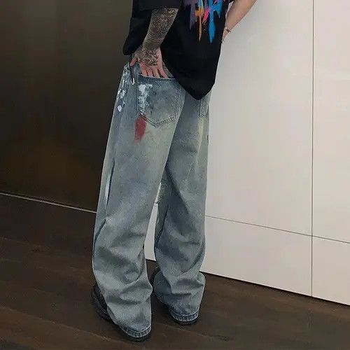 VIBE Paint Splatter Flared Denim Jeans Size US 33 - 5 Thumbnail