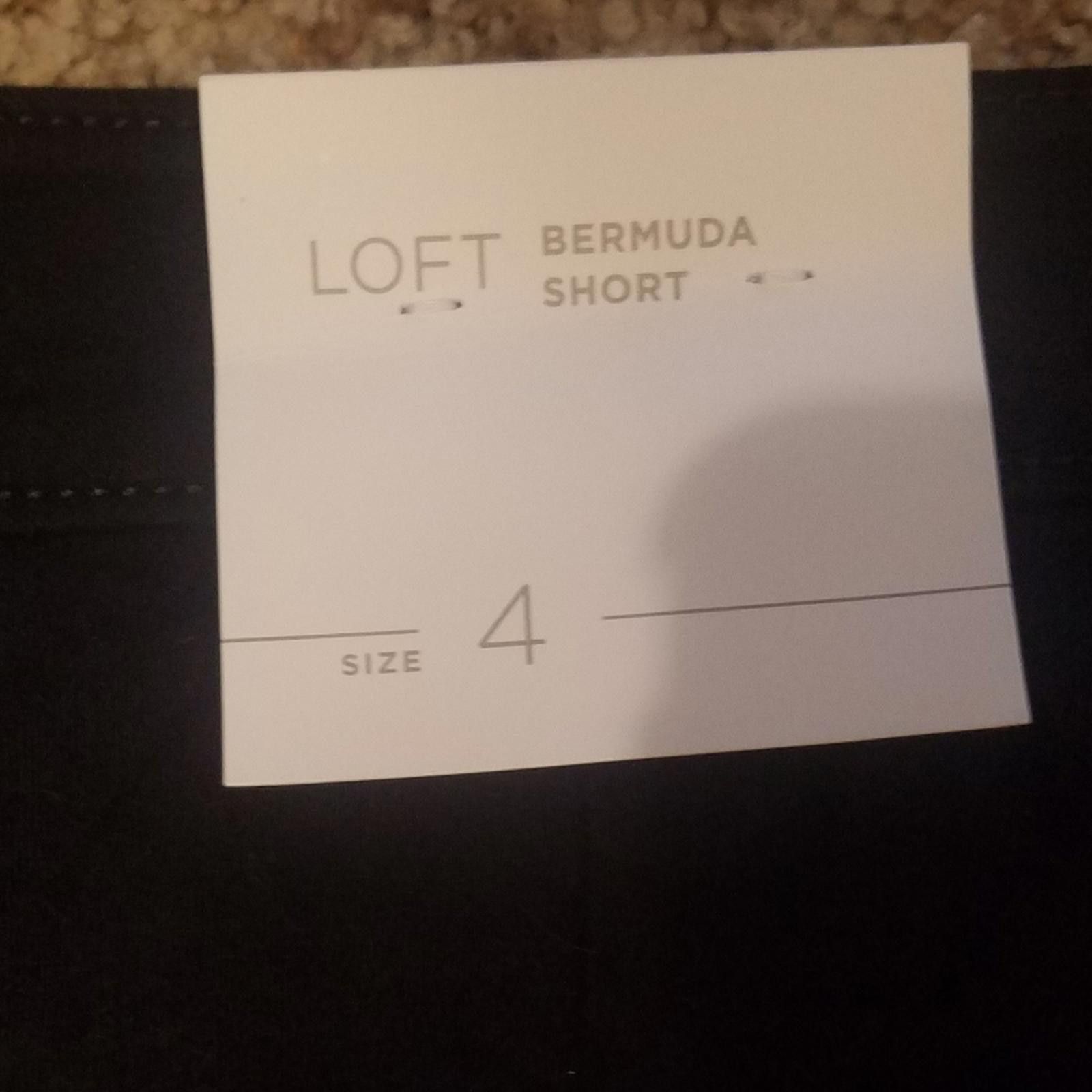 Designer NWT Loft Bermuda Shorts Black Size 4 Size 27" / US 4 / IT 40 - 3 Thumbnail