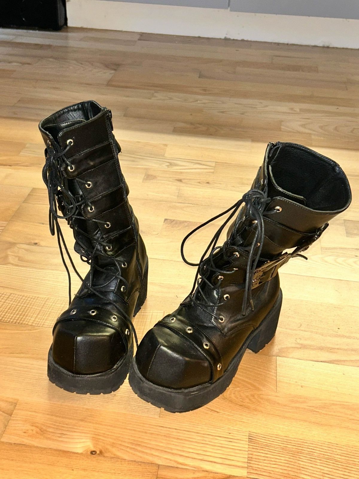 Japanese Brand JAPANESE HANDCRAFTED WOMEN'S PLATFORM BOOTS Size US 8 / IT 38 - 2 Thumbnail