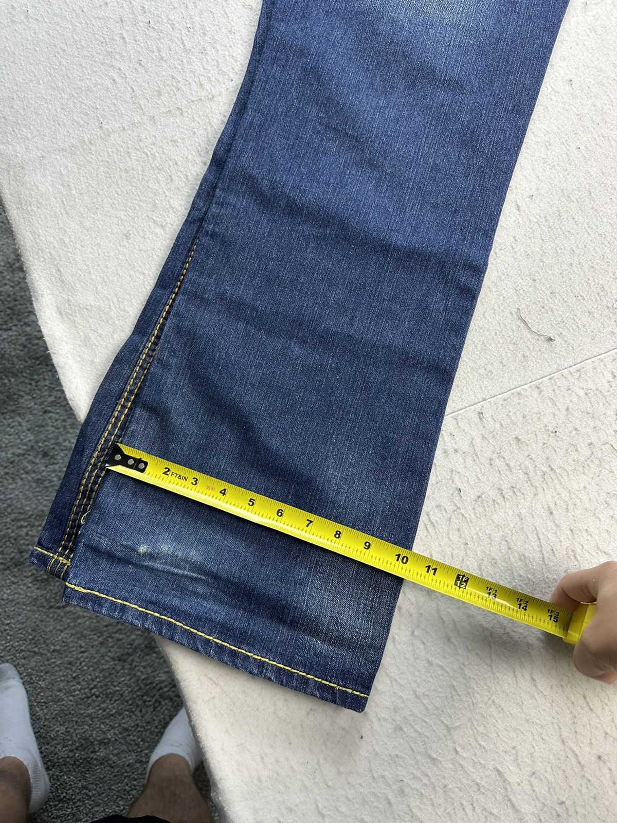 True Religion × Vintage Crazy Vintage True Religion Contrast Stitching Baggy Jeans Size US 40 / EU 56 - 7 Thumbnail