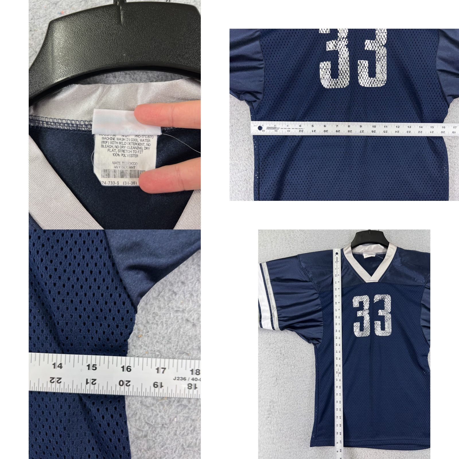Vintage VINTAGE Teamwork Athletic Tequila Foodball Jersey Shirt Adult Small Blue V-Neck Short Sleeve Polyester 90s Hip Hop Music Mens Size US S / EU 44-46 / 1 - 8 Thumbnail