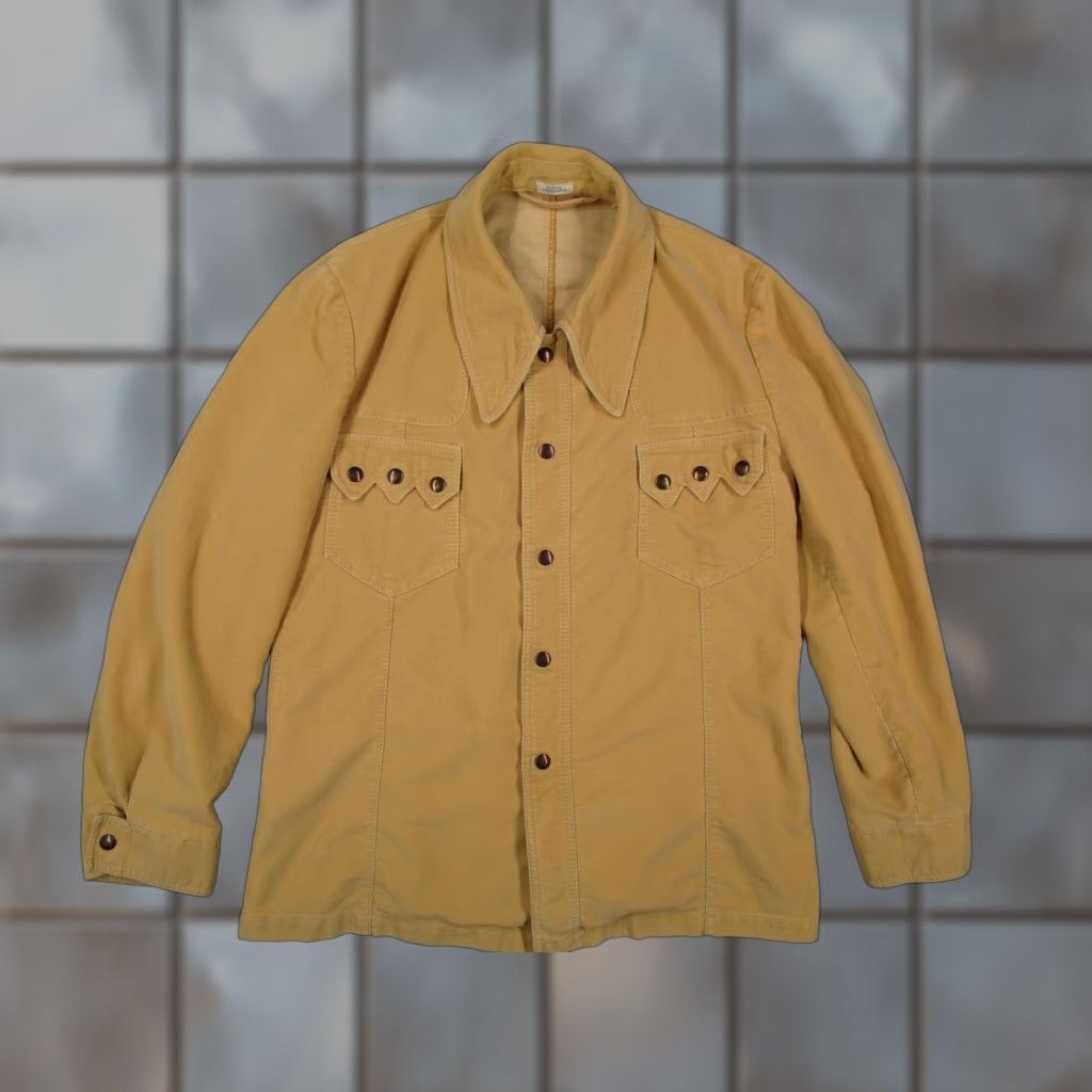 Vintage VINTAGE Europe Craft Jacket Mens 46 Western Snap Front Tan Beige Cotton Mid-Length Size US S / EU 44-46 / 1 - 1 Thumbnail