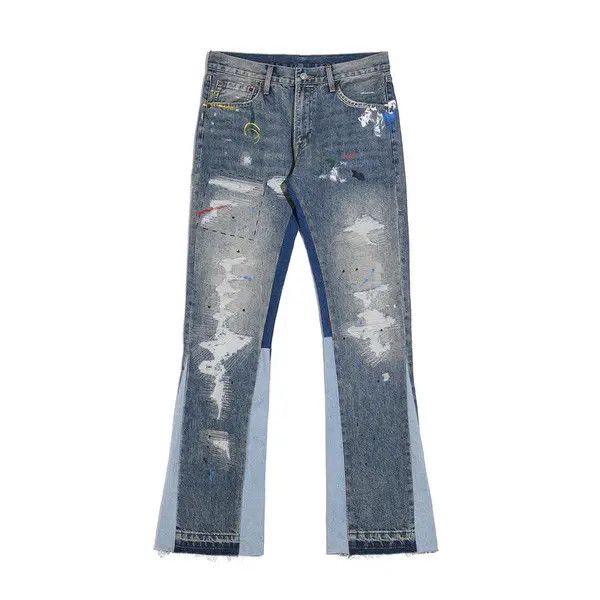 VIBE Paint Splatter Flare Panel Jeans Size US 32 / EU 48 - 4 Thumbnail