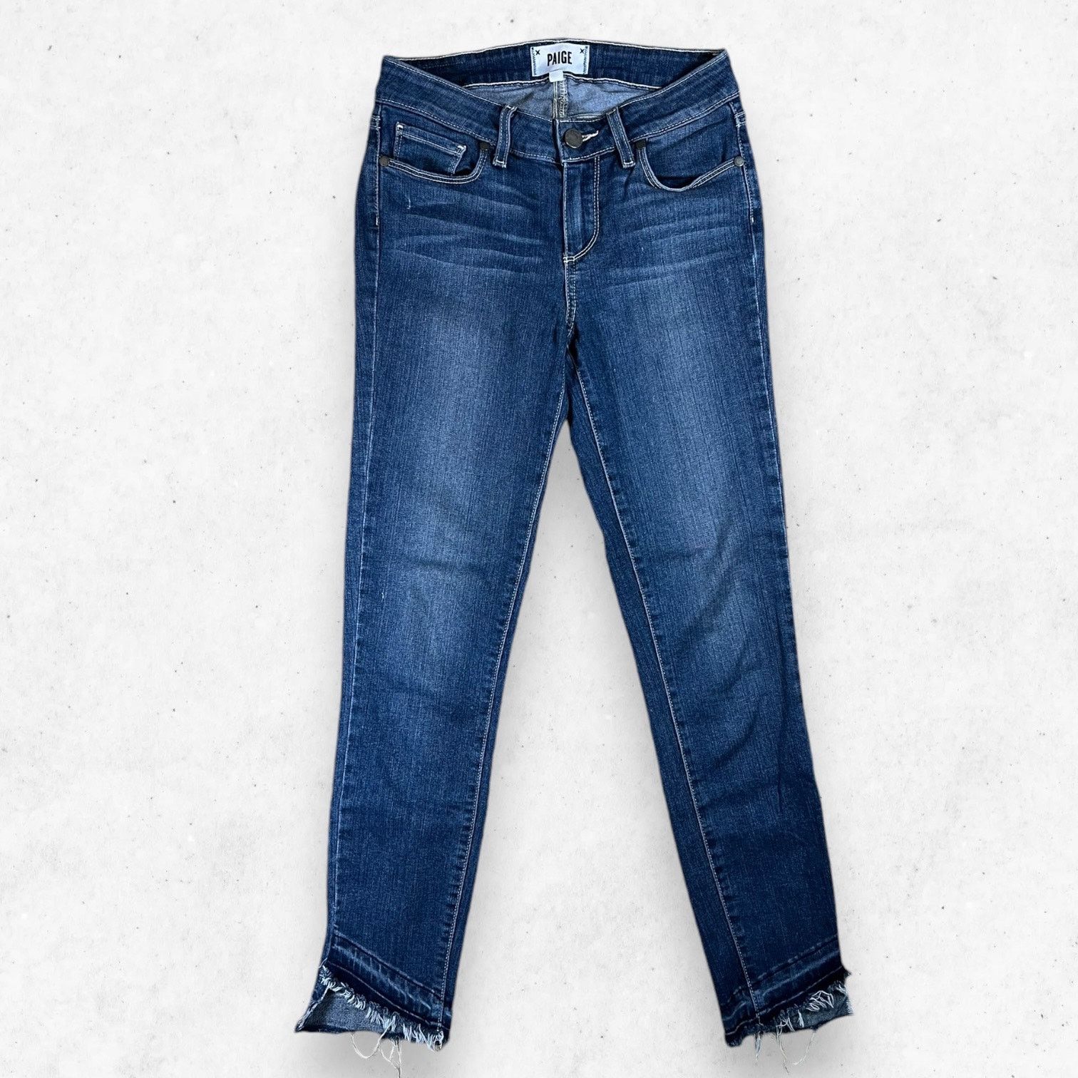 Paige Paige Jeans Verdugo Crop Women's 25 Stretch Denim Raw Hem Size 25" / US 0 / IT 36 - 1 Thumbnail