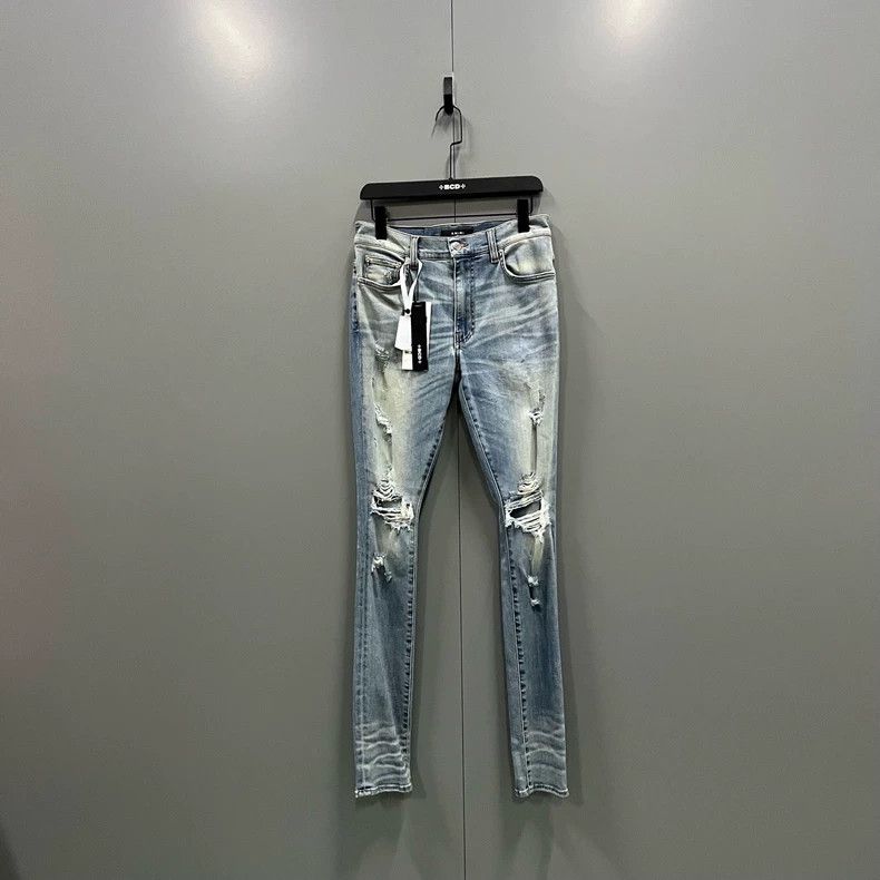 Amiri Amiri Ripped denim pants Size US 31 - 1 Thumbnail