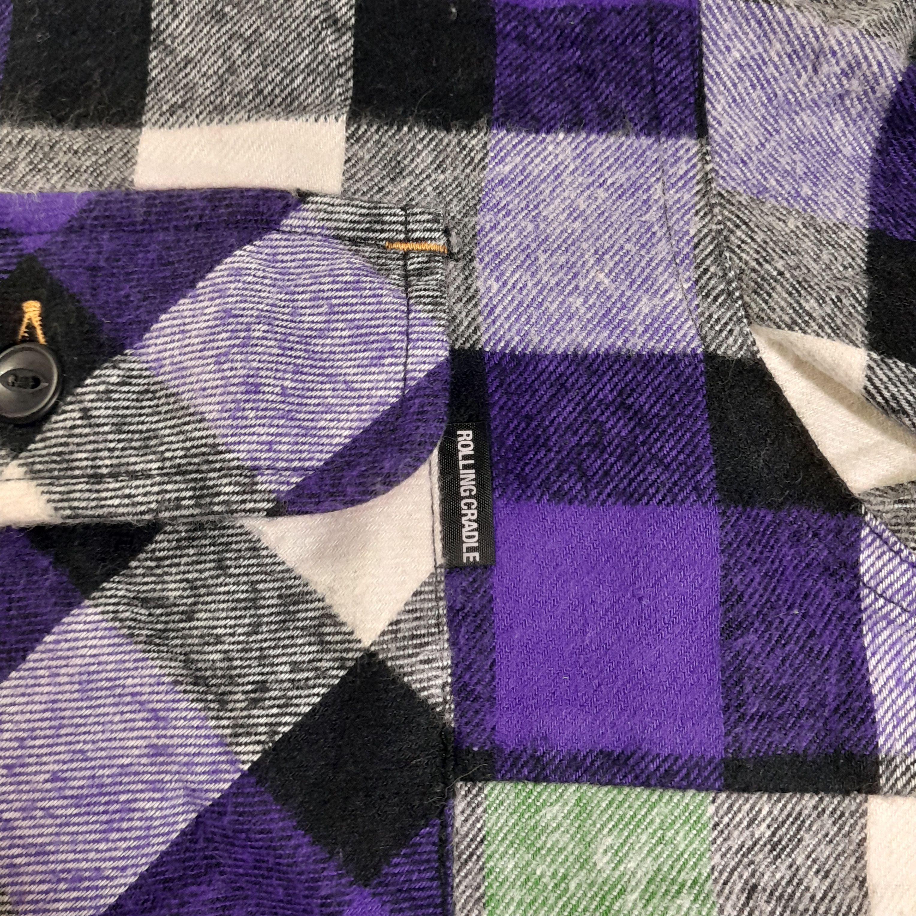 Japanese Brand Rolling Cradle Japan Wool Flannel Vintage Shirt Size US M / EU 48-50 / 2 - 8 Thumbnail