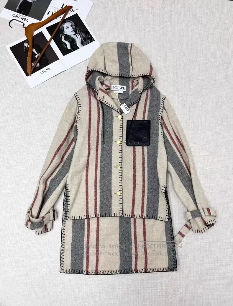 Loewe Loewe Striped Hooded Jacket Cardigan Size XS / US 0-2 / IT 36-38 - 1 Thumbnail