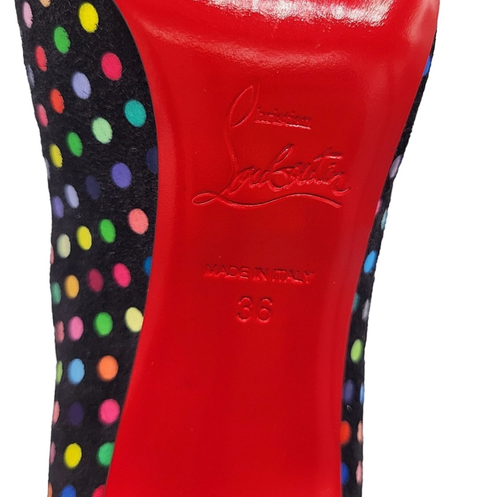 Christian Louboutin Christian Louboutin Hot Chick 100 Polka Dot Pumps Multi 36 Size US 5.5 / IT 35.5 - 11 Thumbnail