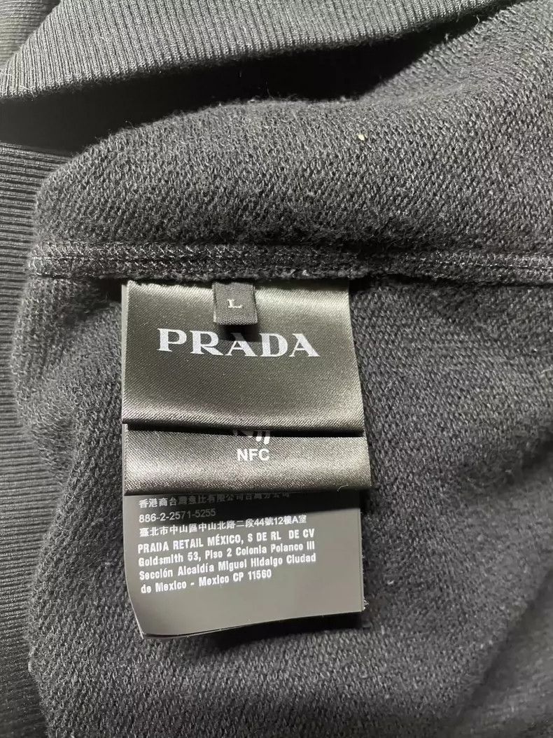 Prada Prada Black Triangle Logo Sweatshirt -2505 Size US L / EU 52-54 / 3 - 5 Thumbnail