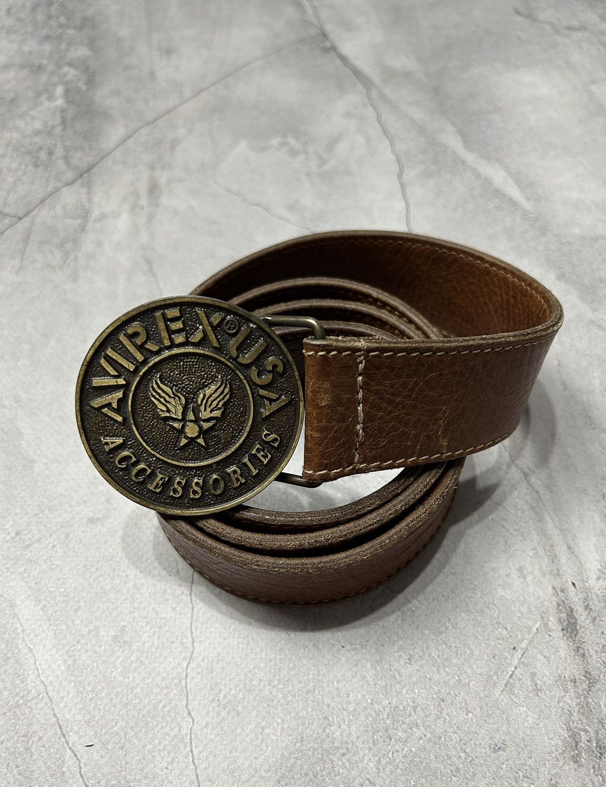 Avirex × Leather Avirex USA Leather belt Size 34 - 1 Thumbnail