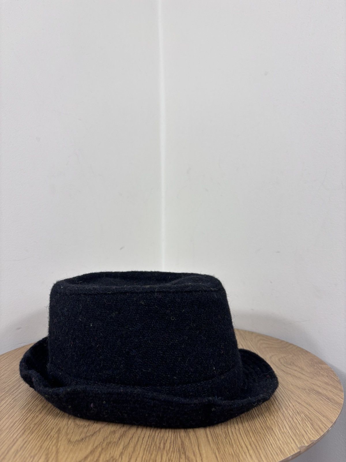Harris Tweed Lierys Harris Tweed Black Wool Trilby Fedora Hat Size ONE SIZE - 6 Thumbnail