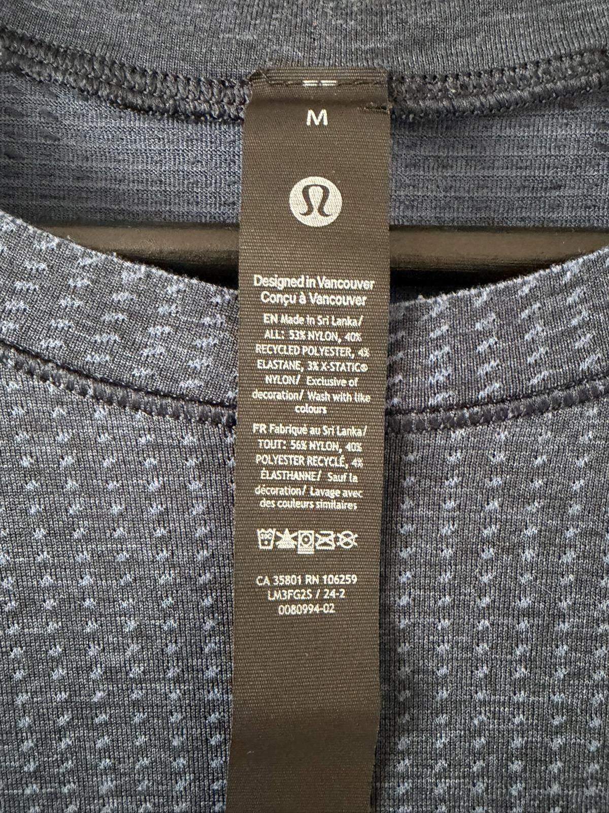 Lululemon Lululemon Metal Vent Tech Short Sleeve 2.0 Navy Blue Size US M / EU 48-50 / 2 - 2 Thumbnail