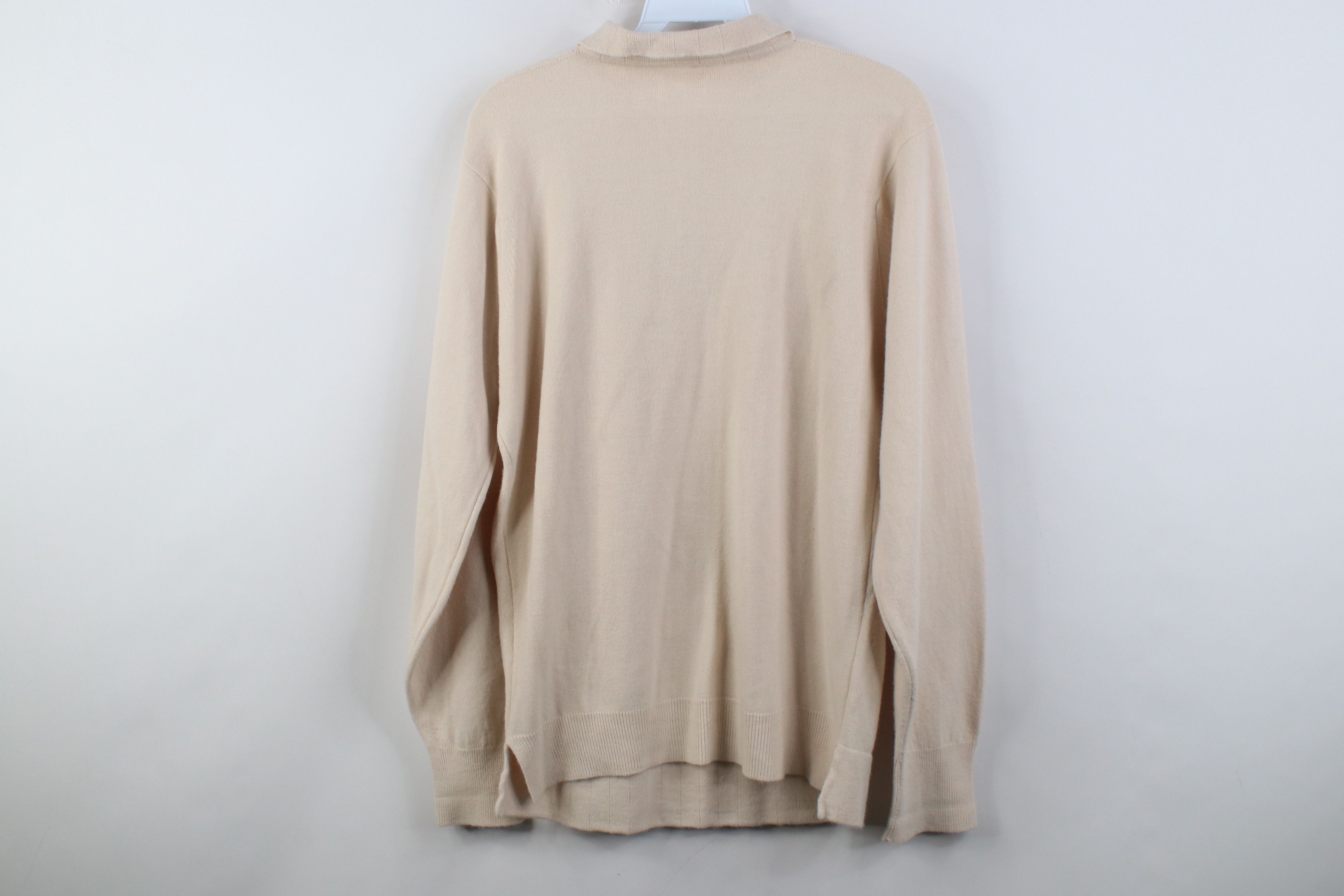 Vintage Vintage 50s 60s Streetwear Knit Collared Sweater Beige USA Size US M / EU 48-50 / 2 - 10 Thumbnail