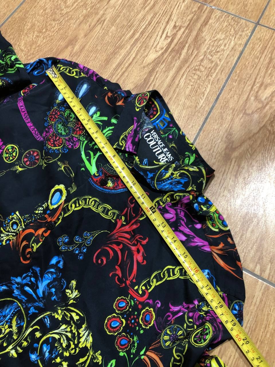 Versace Jeans Couture Versace Viscosa Mens Shirt multicolor Print Jewels Size US L / EU 52-54 / 3 - 12 Thumbnail