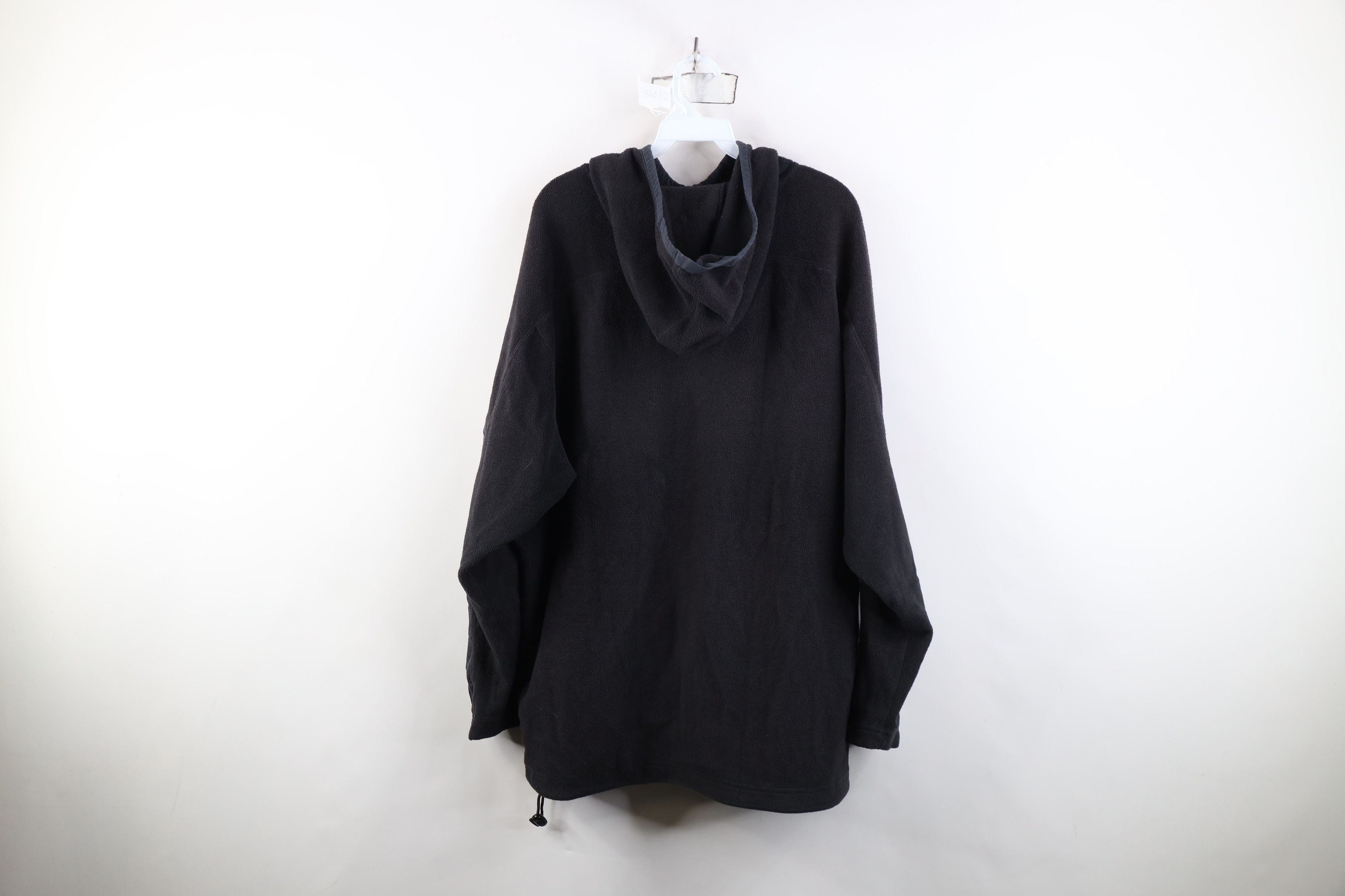 Nike Vintage Nike Mini Swoosh Half Zip Fleece Hooded Jacket Black Size US L / EU 52-54 / 3 - 13 Thumbnail