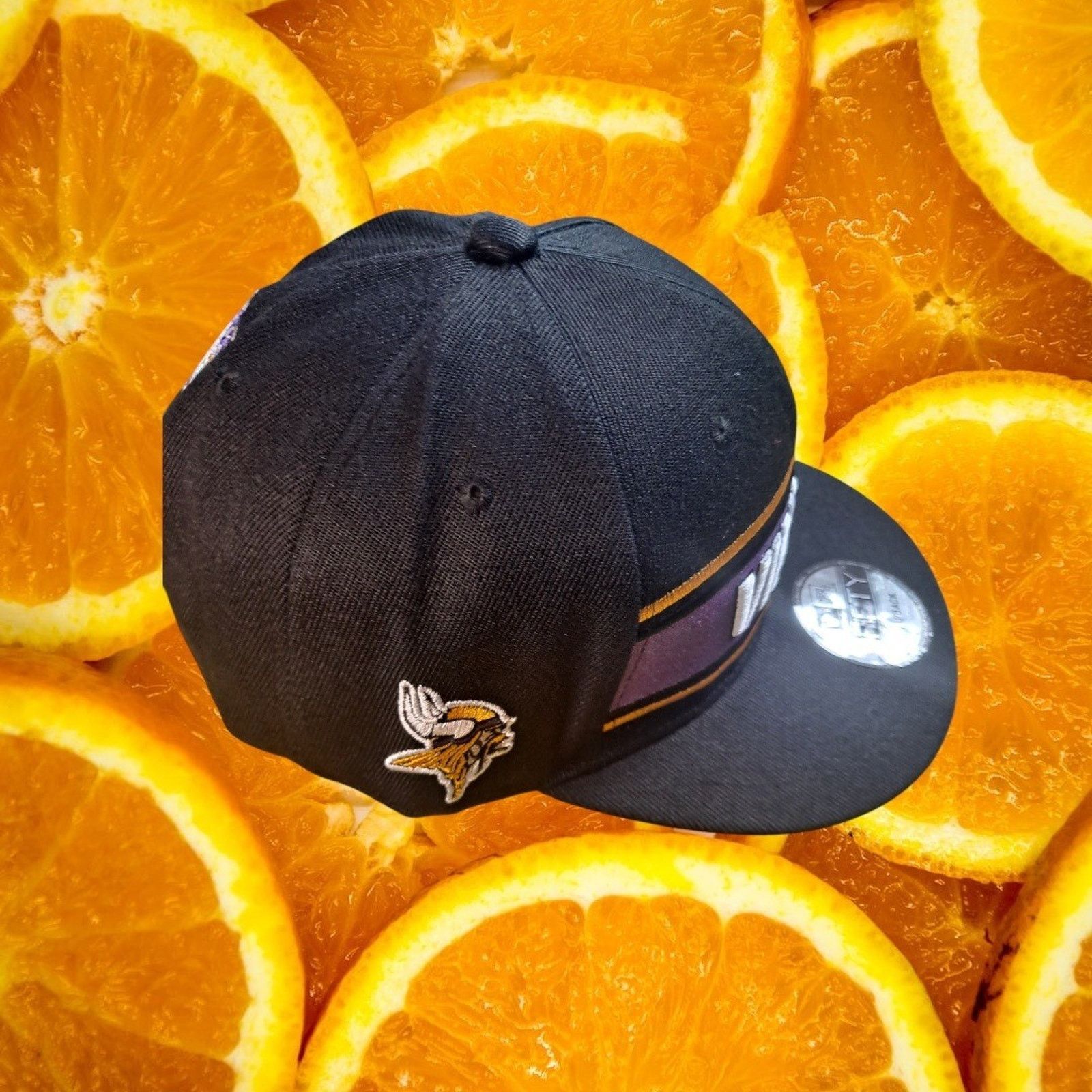 New Era Minnesota Vikings NFL New Era Snapback Hat Purple Gold Black Size ONE SIZE - 5 Thumbnail