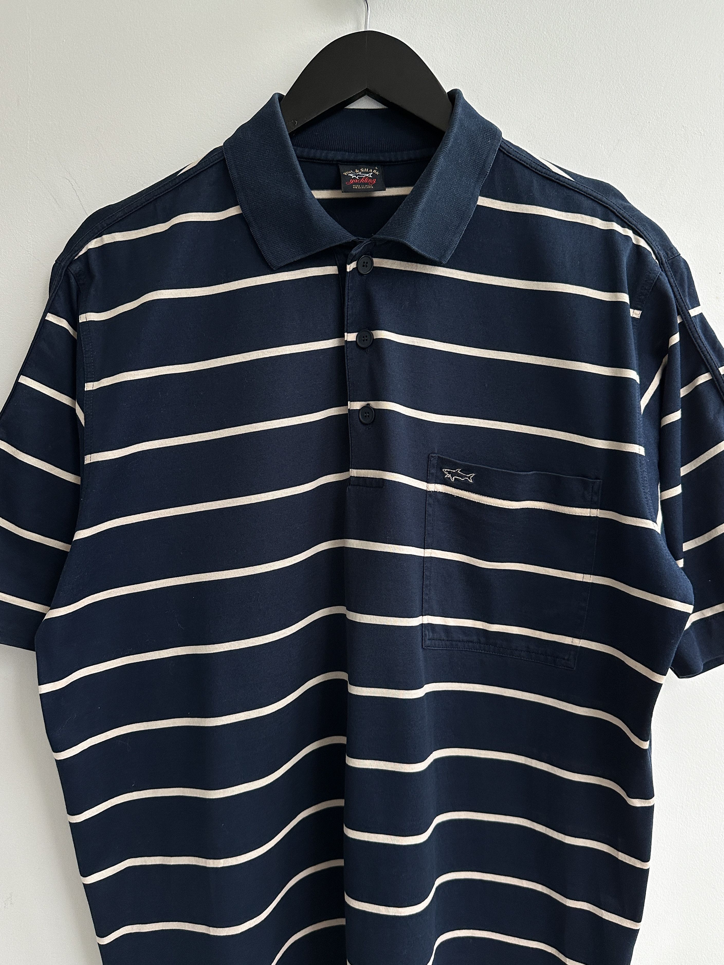 Paul & Shark Vintage Paul & Shark Stripped Polo Shirt Size US L / EU 52-54 / 3 - 4 Thumbnail