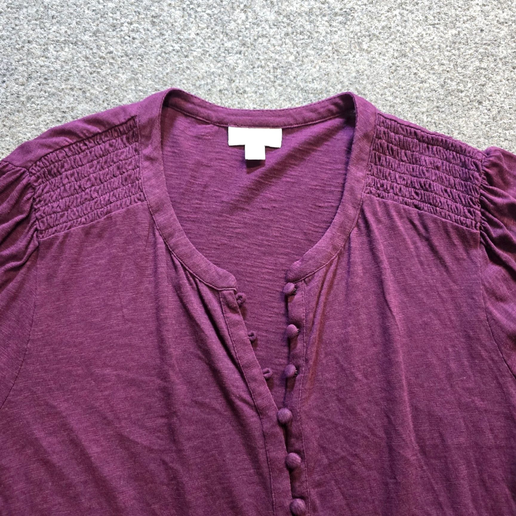 J. Jill J Jill Top Womens XL Purple Long Sleeve Slub Knit Texture Capsule Basic Shirt Size XL / US 12-14 / IT 48-50 - 2 Thumbnail