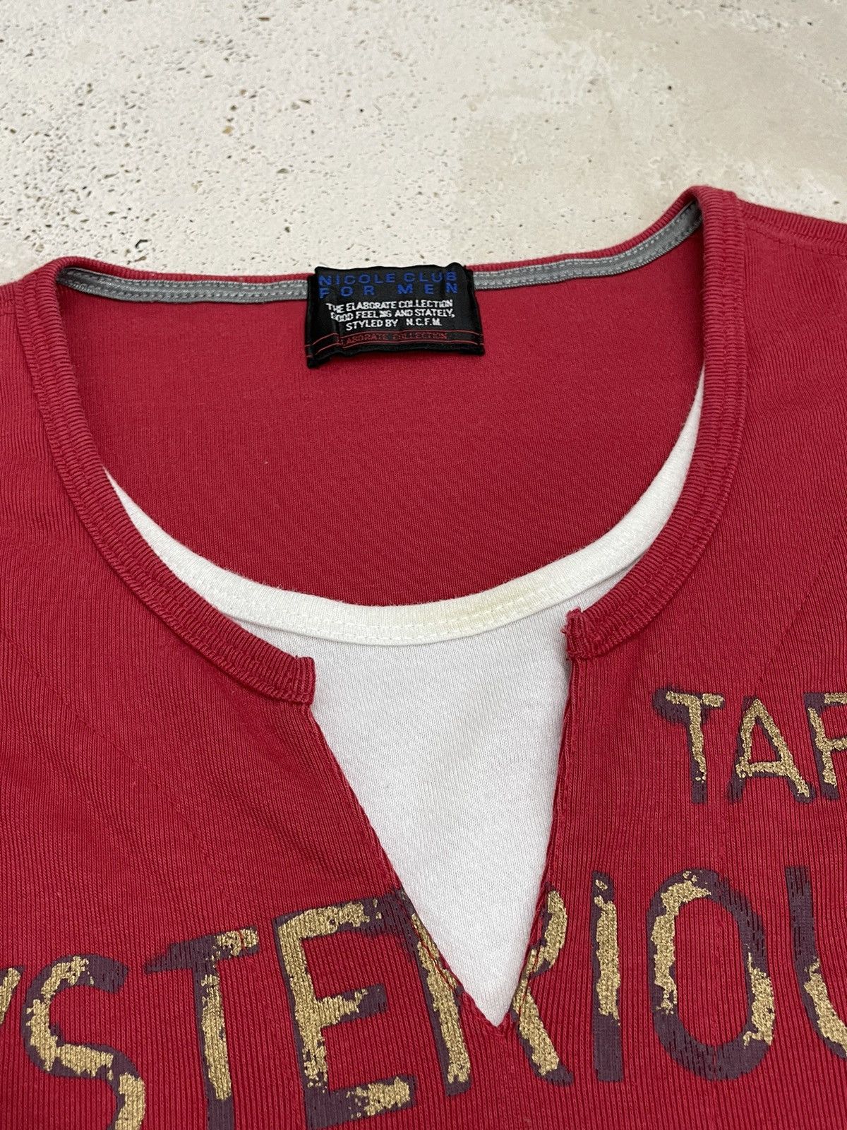 Designer Nicole Club For Men Layered Wording Junya Style Tee Size US S / EU 44-46 / 1 - 6 Thumbnail