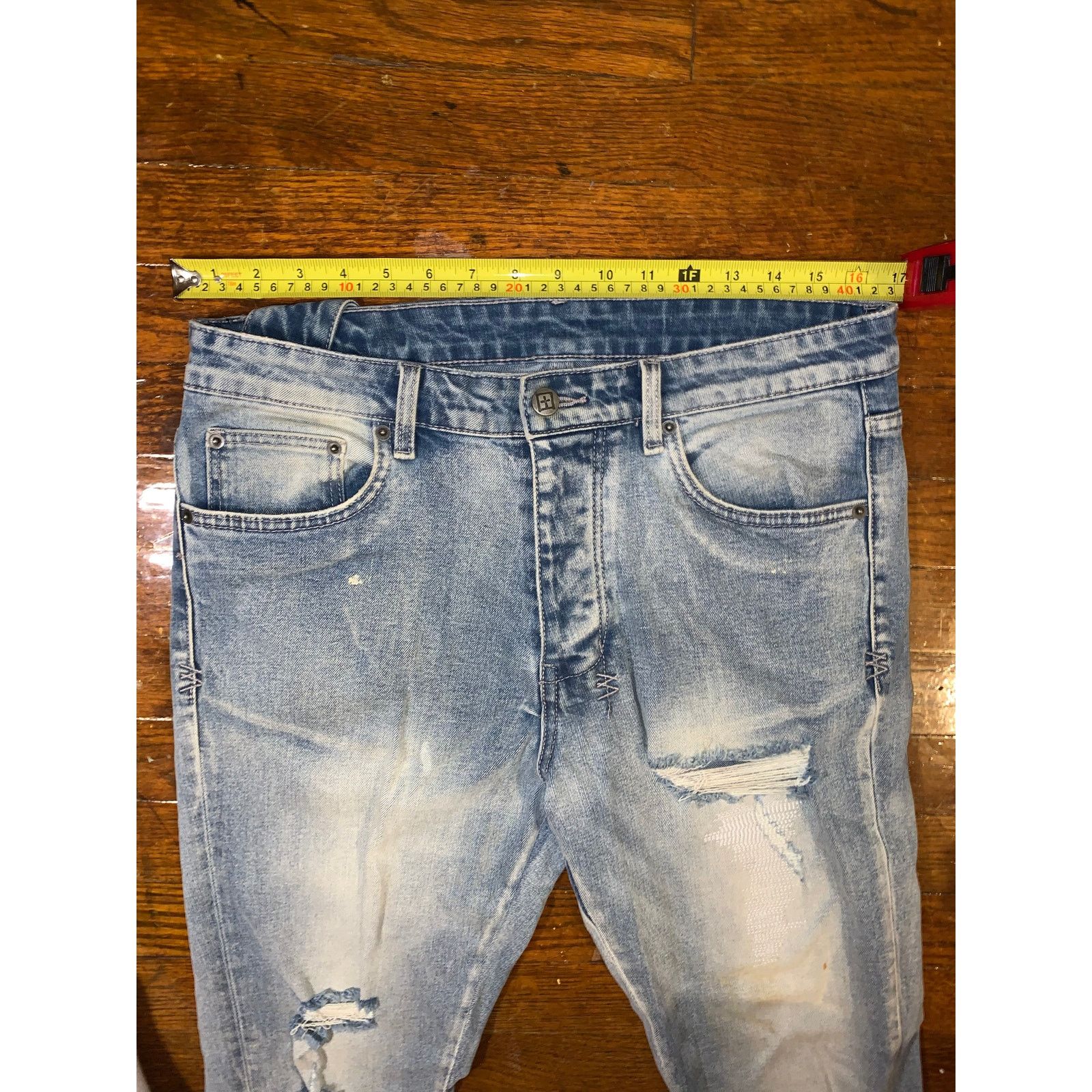 Ksubi KSUBI Chitch Jeans 32 Light Wash Skinny Distressed Size US 32 / EU 48 - 9 Thumbnail